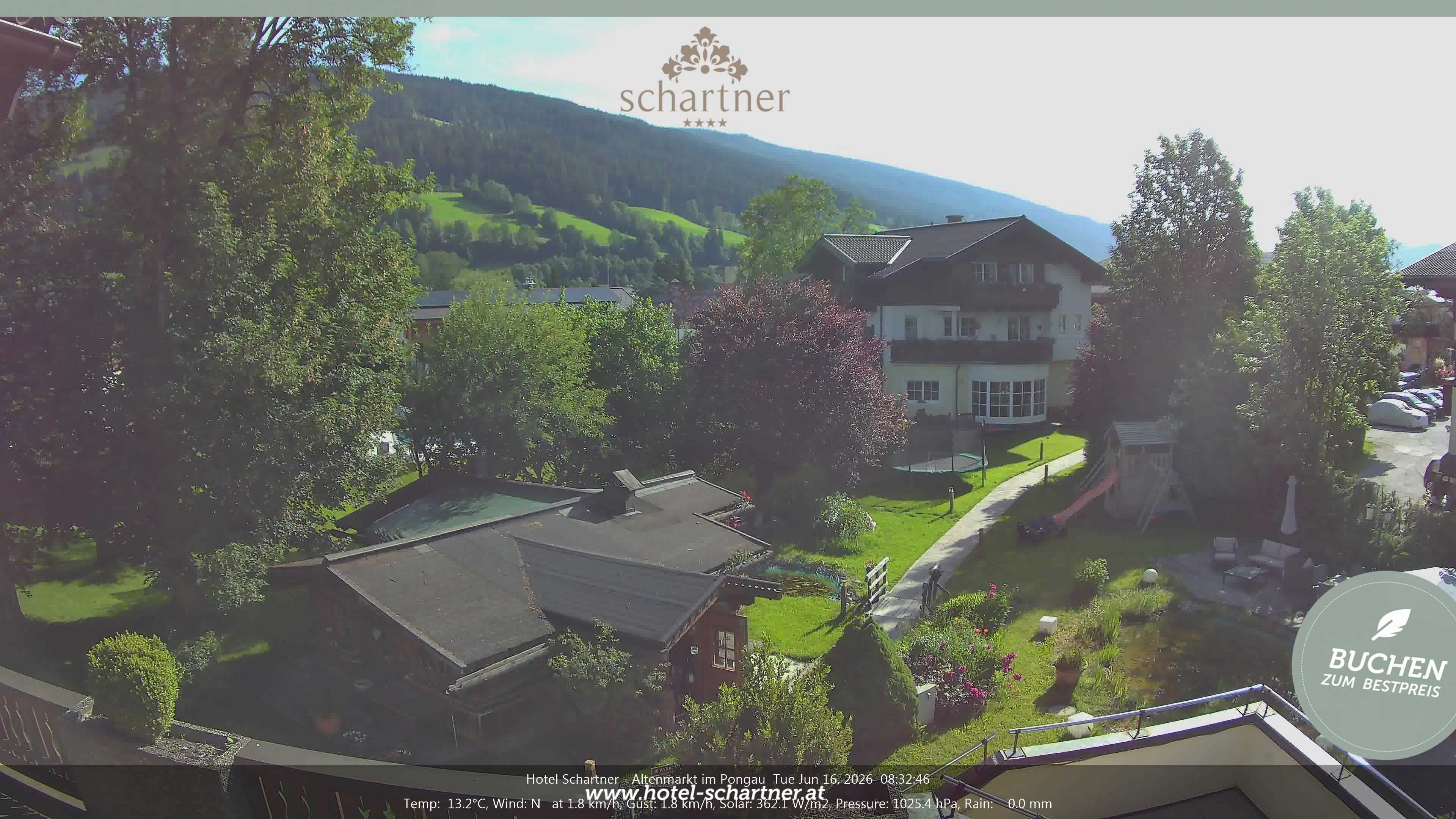 Archiv Foto Webcam Altenmarkt: Hotel Schartner