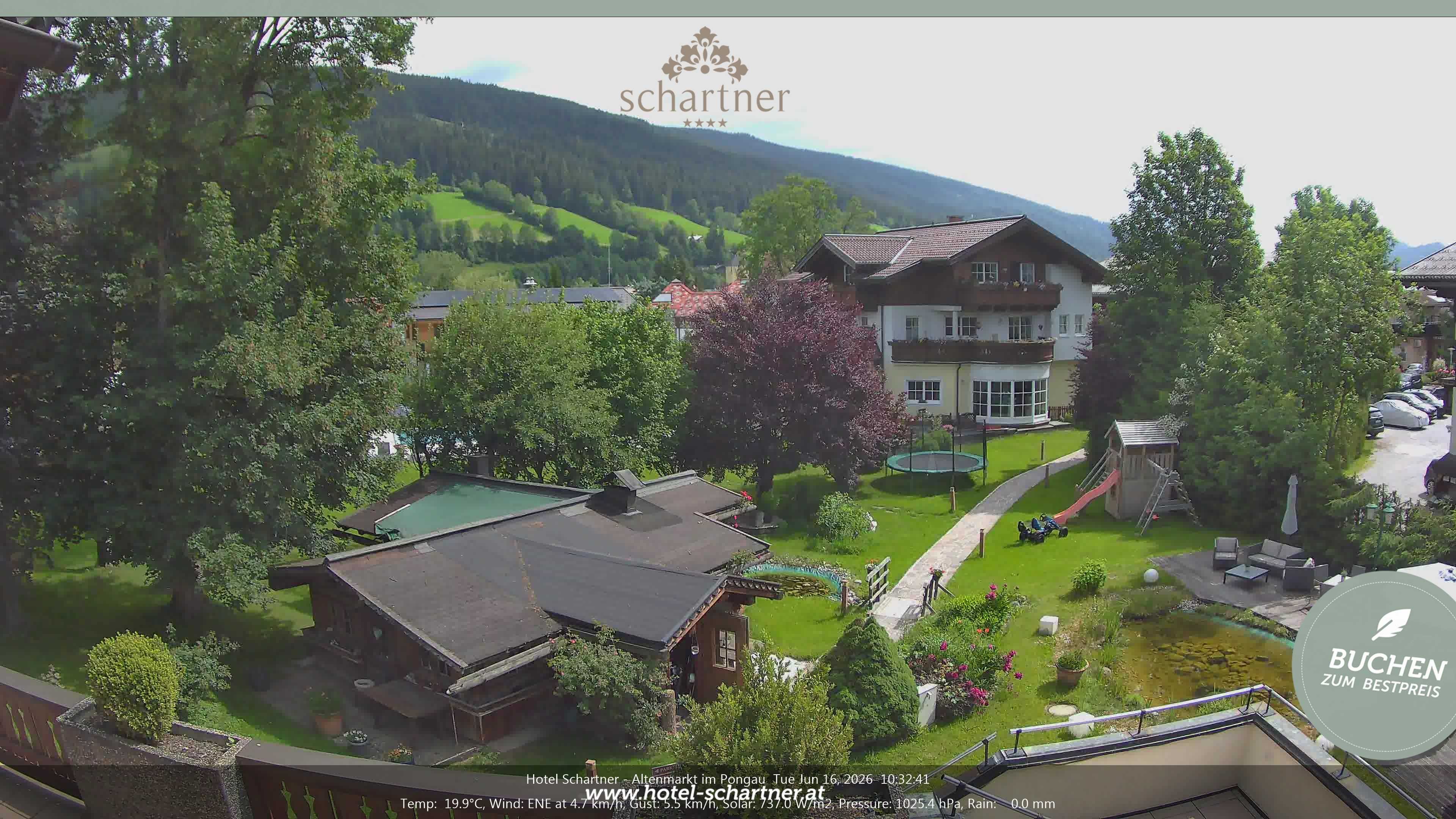 Archiv Foto Webcam Altenmarkt: Hotel Schartner