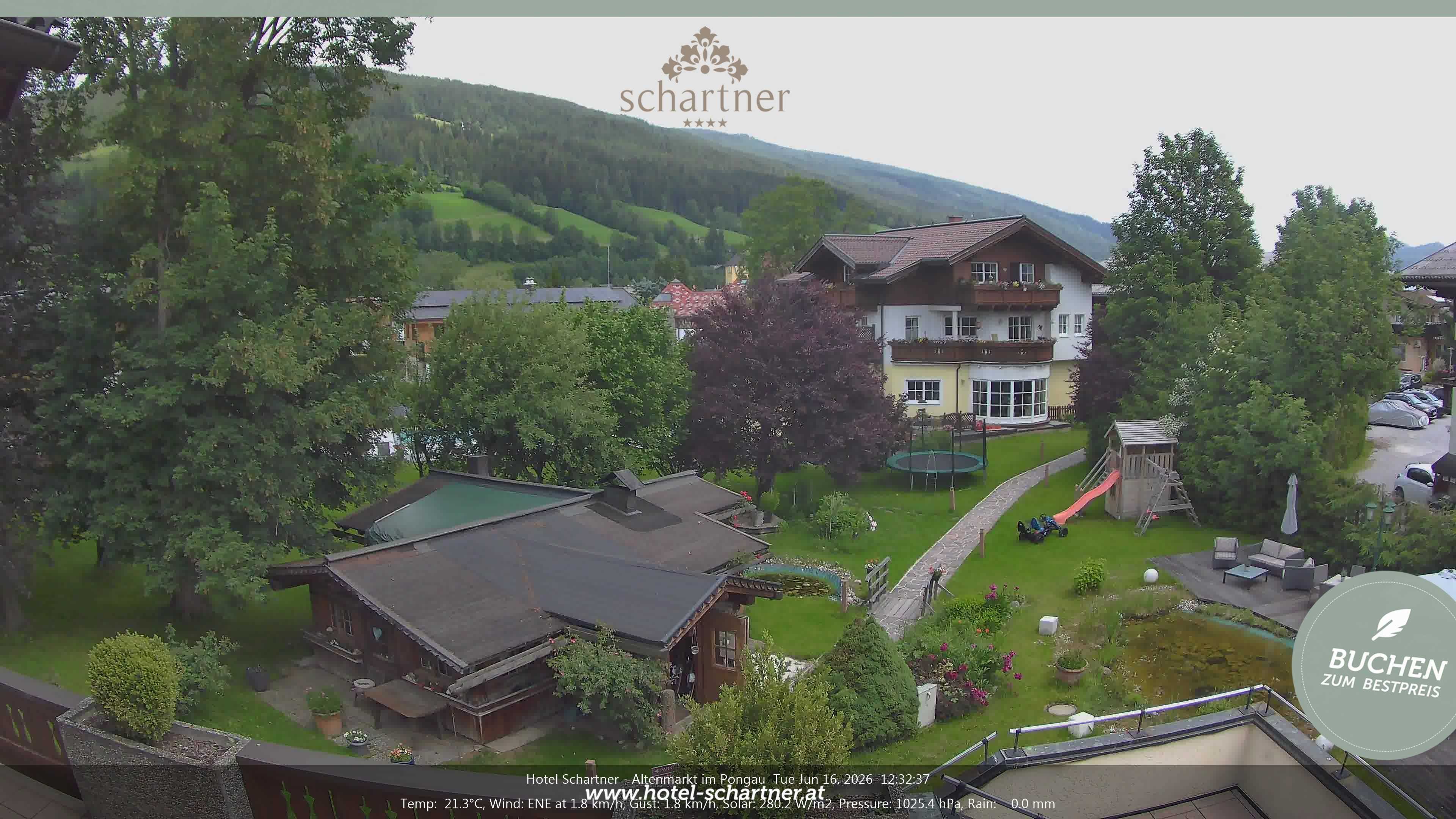 Archiv Foto Webcam Altenmarkt: Hotel Schartner