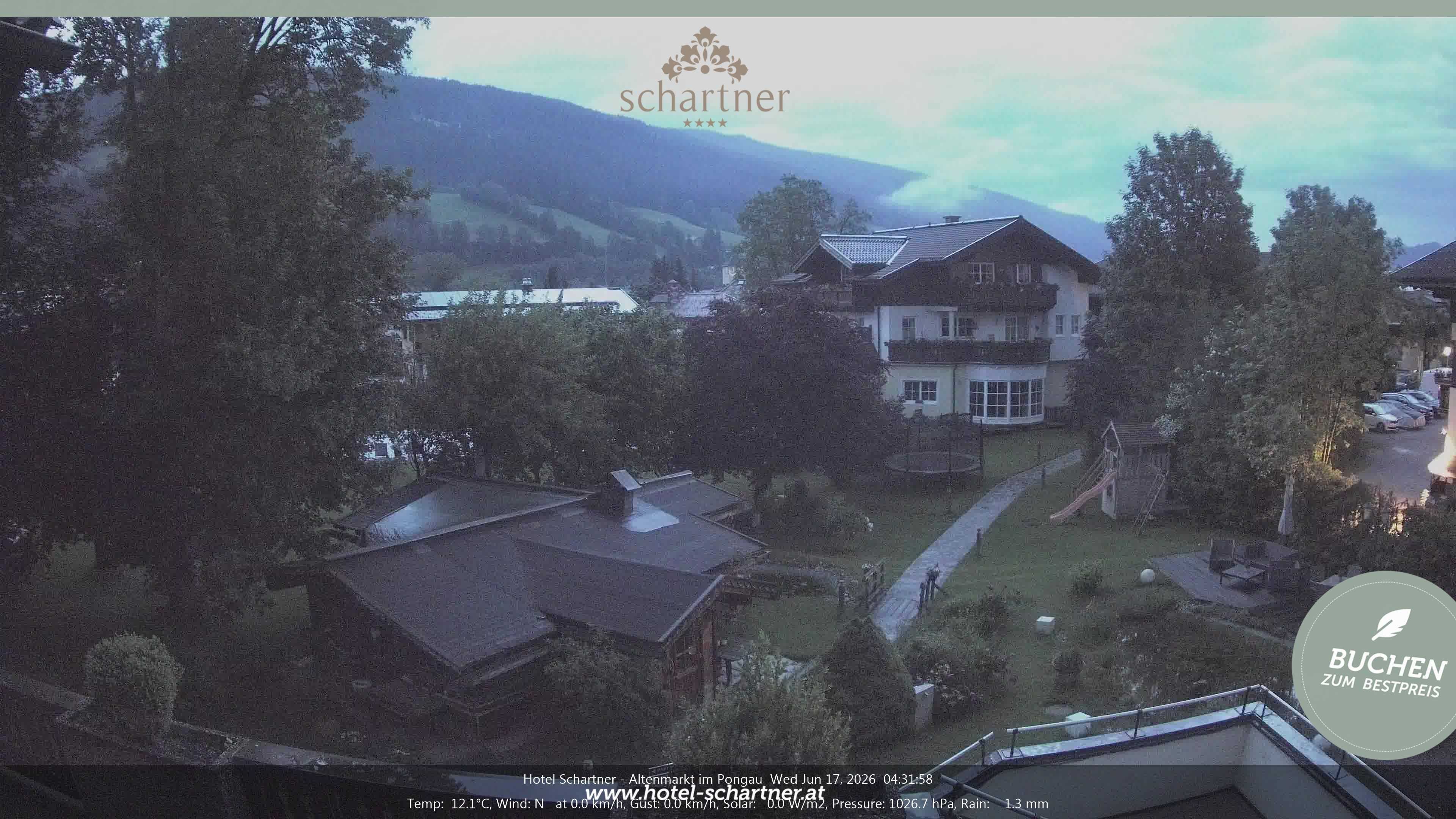 Archiv Foto Webcam Altenmarkt: Hotel Schartner