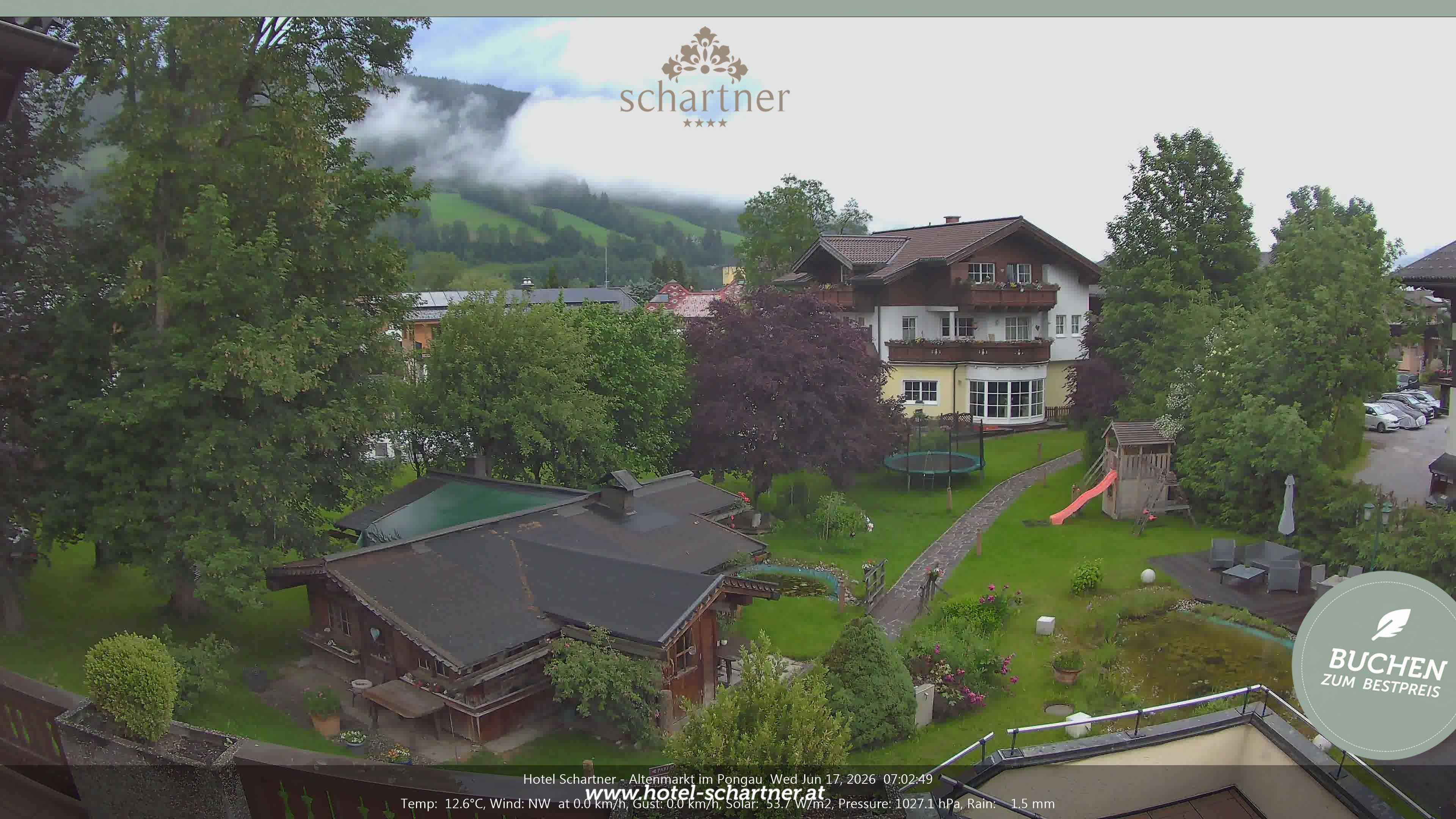 Archiv Foto Webcam Altenmarkt: Hotel Schartner