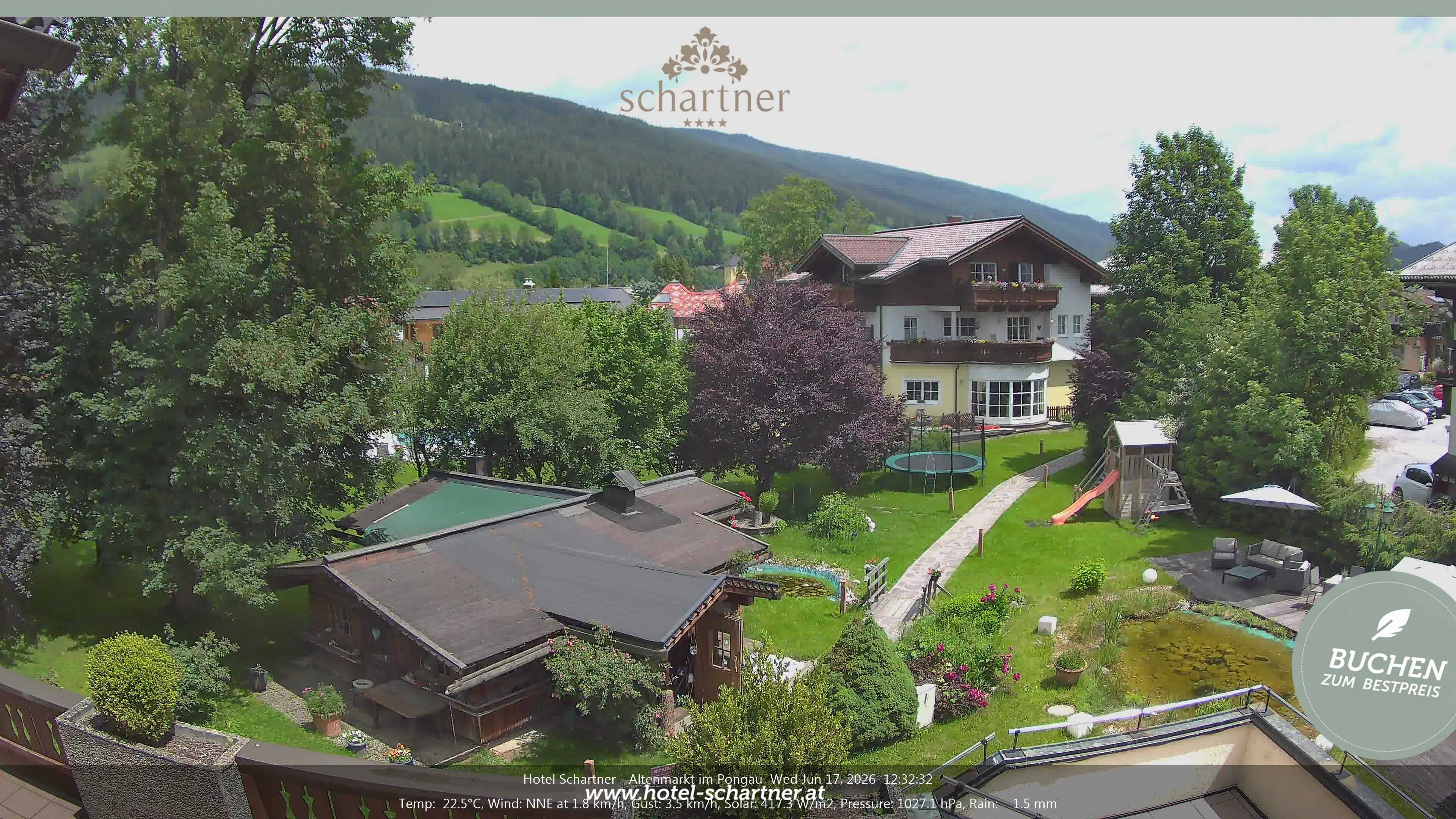 Archiv Foto Webcam Altenmarkt: Hotel Schartner