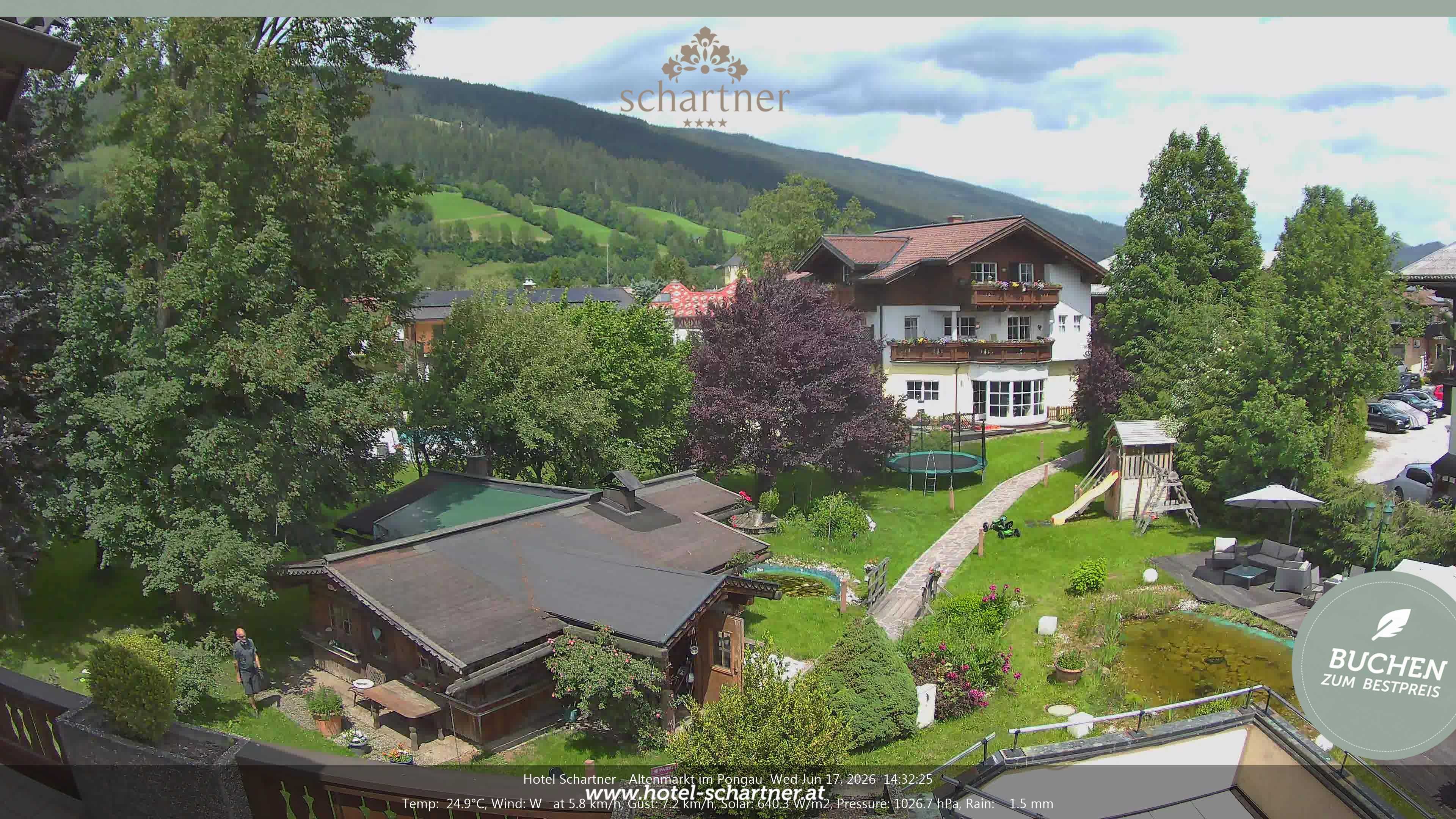 Archiv Foto Webcam Altenmarkt: Hotel Schartner