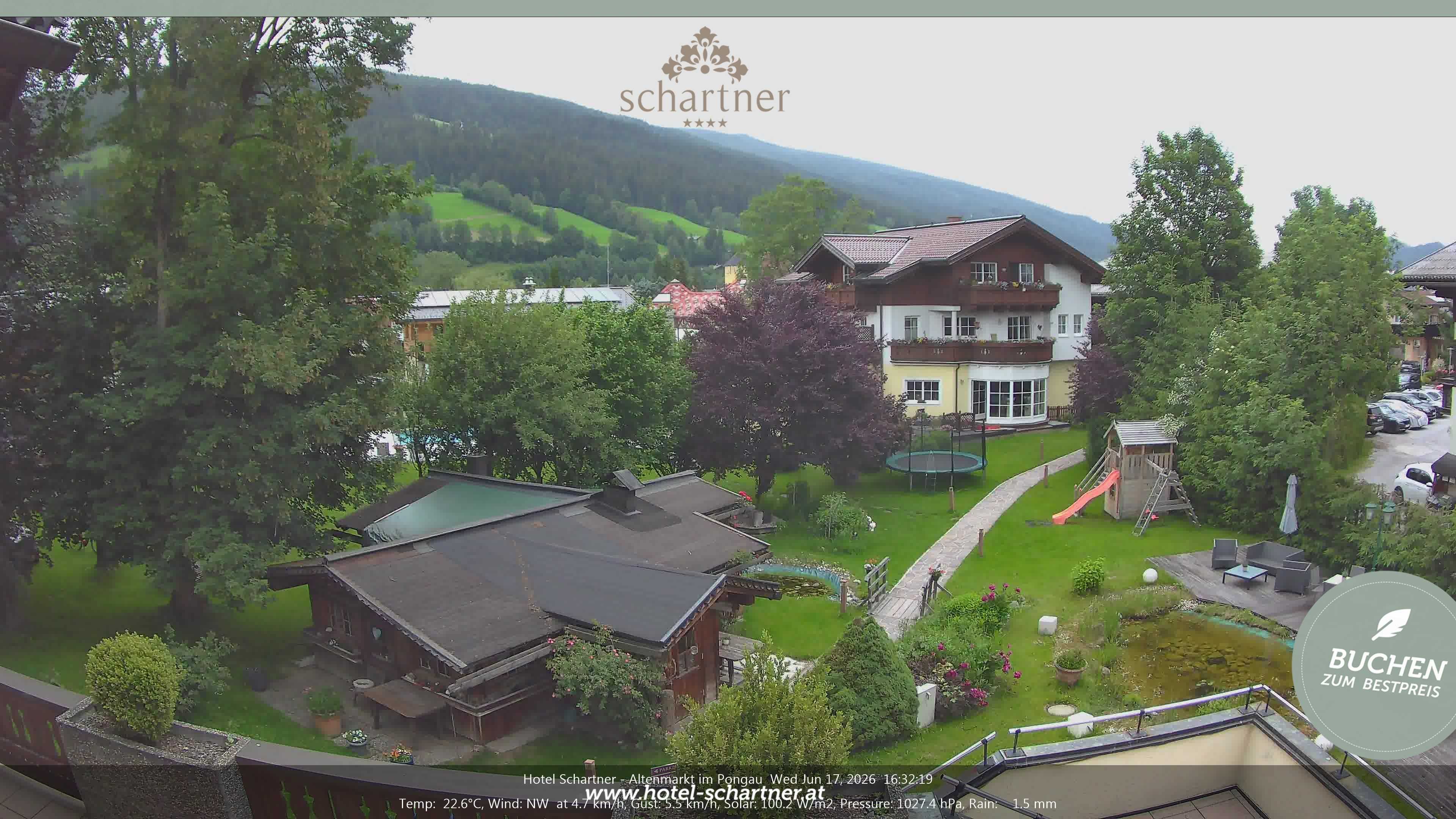 Archiv Foto Webcam Altenmarkt: Hotel Schartner