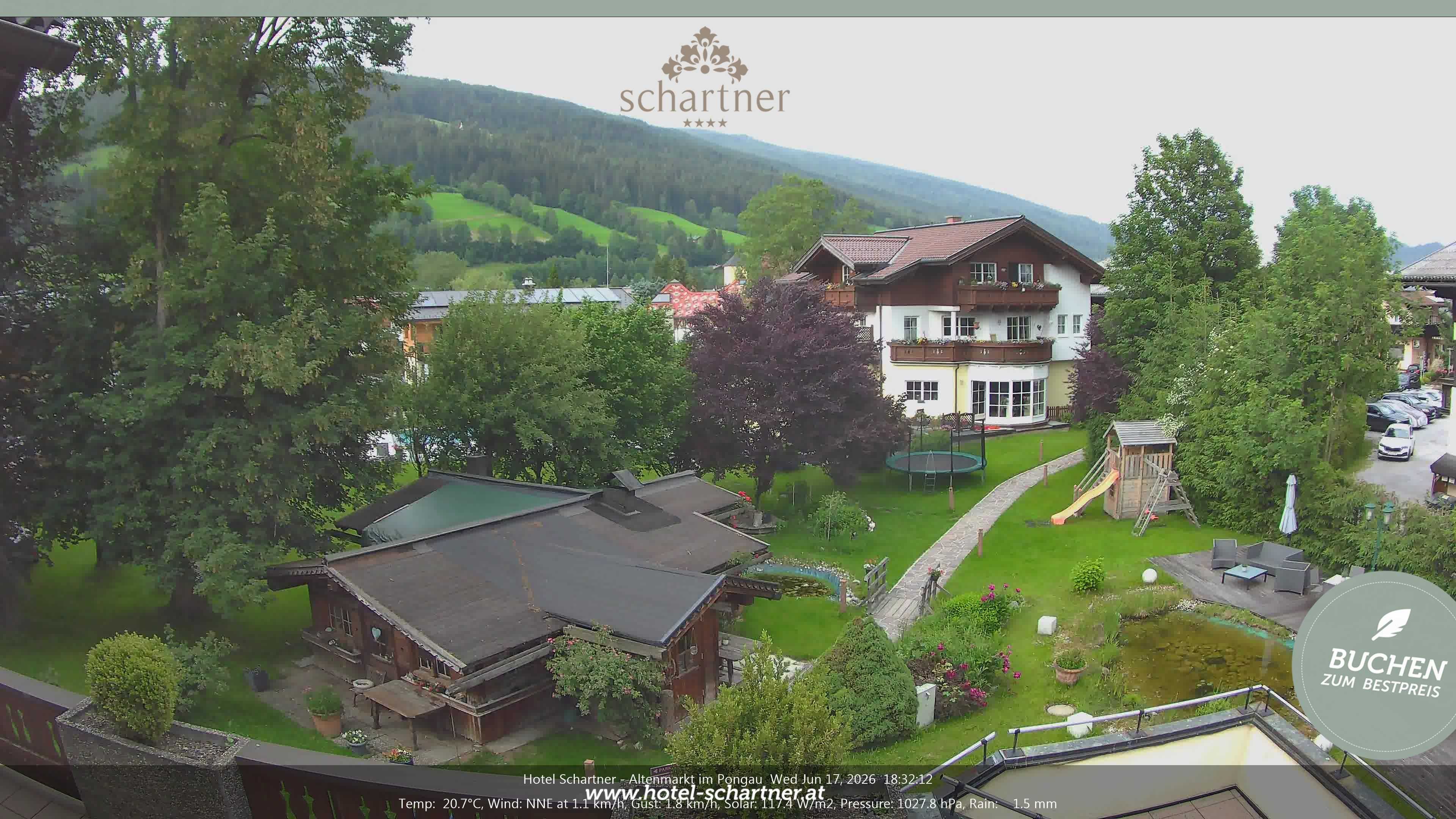 Archiv Foto Webcam Altenmarkt: Hotel Schartner
