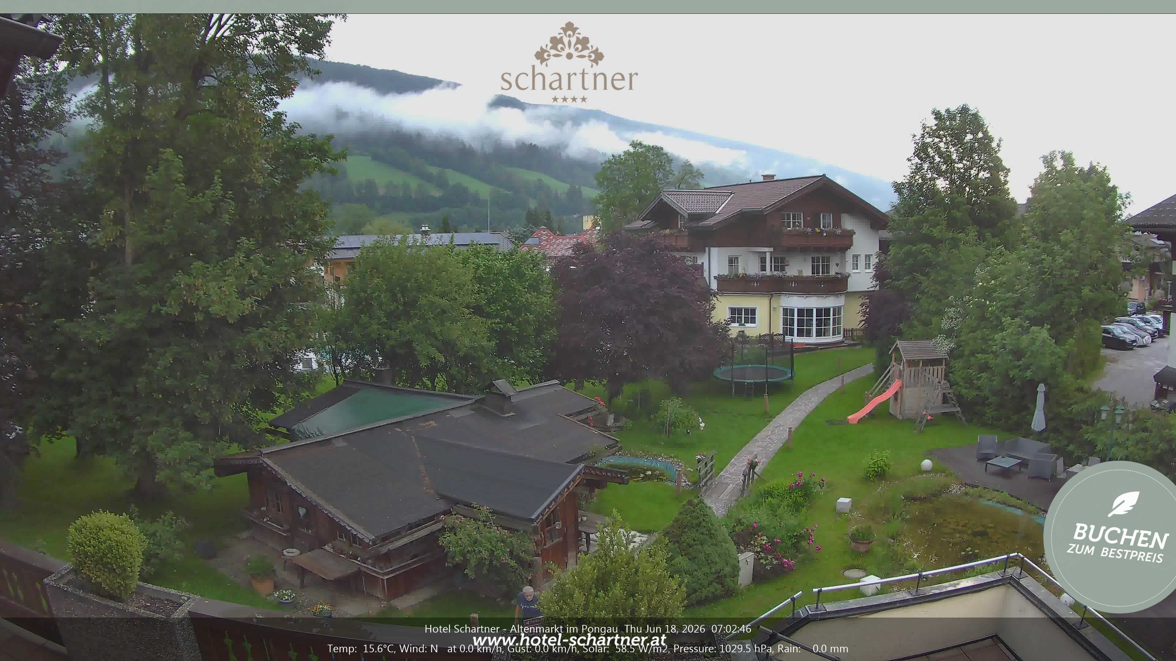 Archiv Foto Webcam Altenmarkt: Hotel Schartner