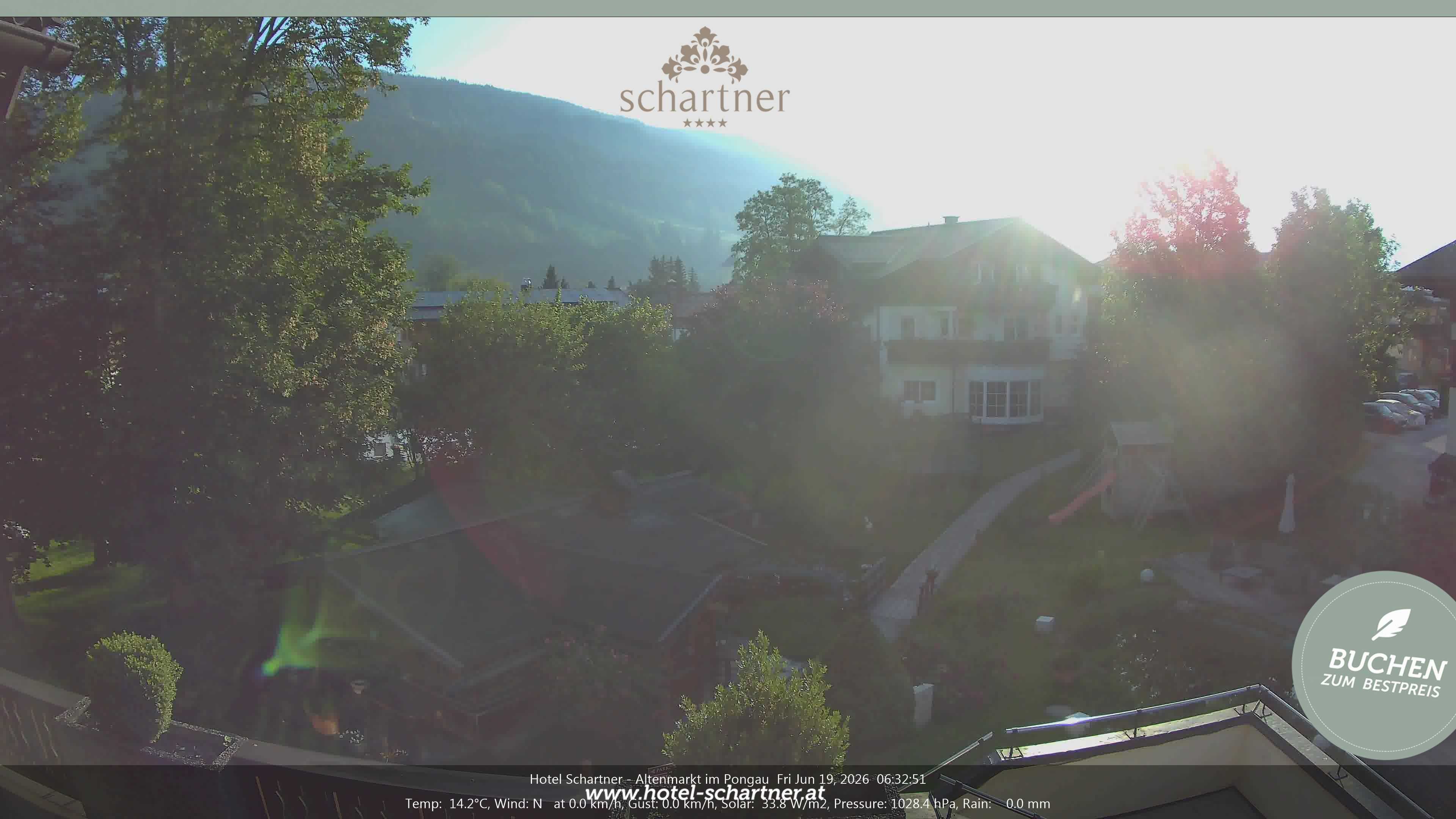 Archiv Foto Webcam Altenmarkt: Hotel Schartner