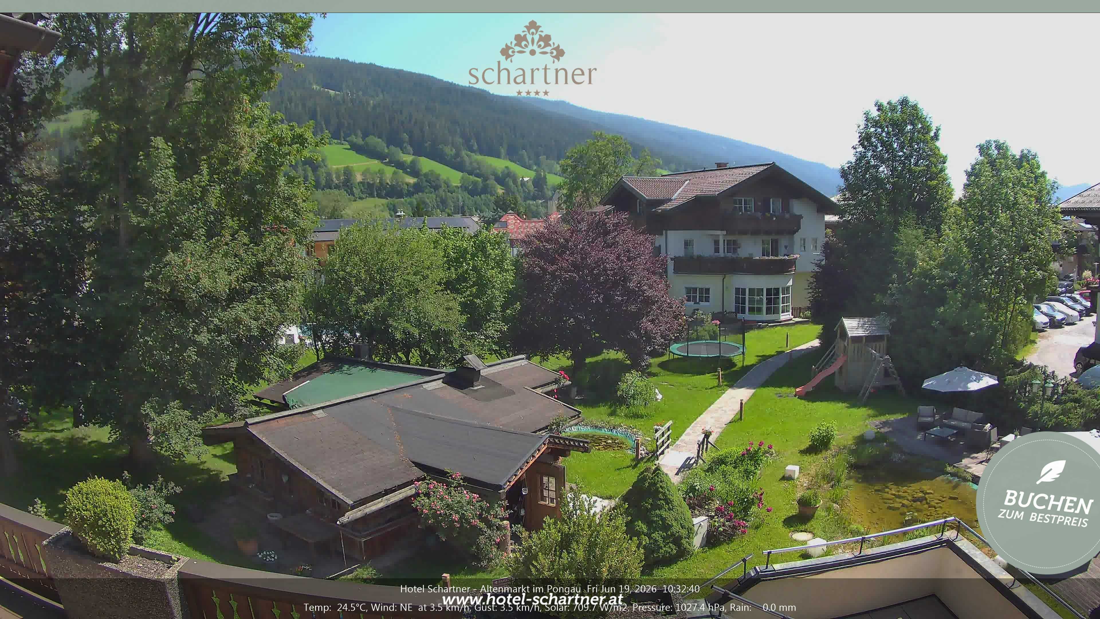 Archiv Foto Webcam Altenmarkt: Hotel Schartner