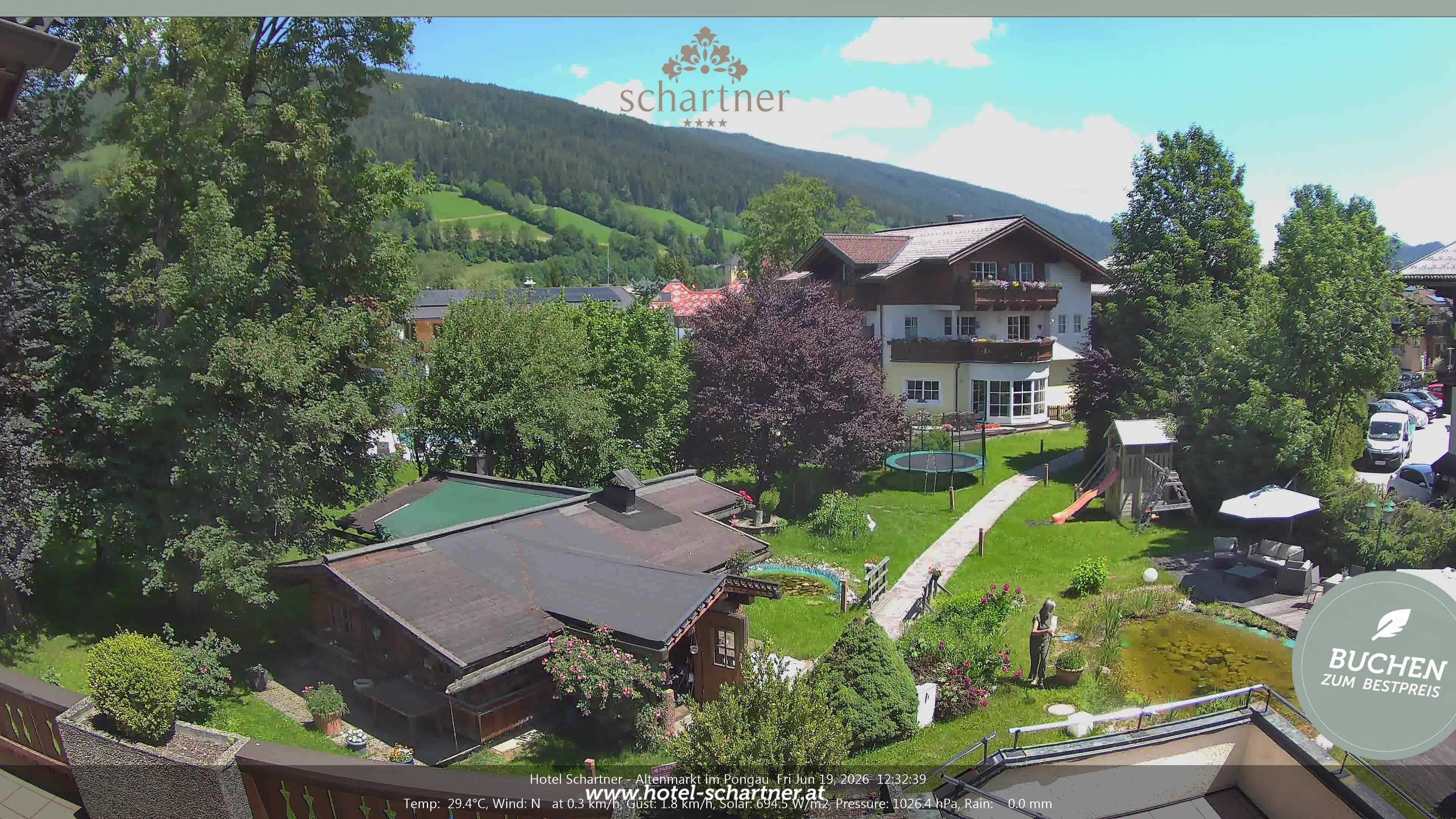 Archiv Foto Webcam Altenmarkt: Hotel Schartner