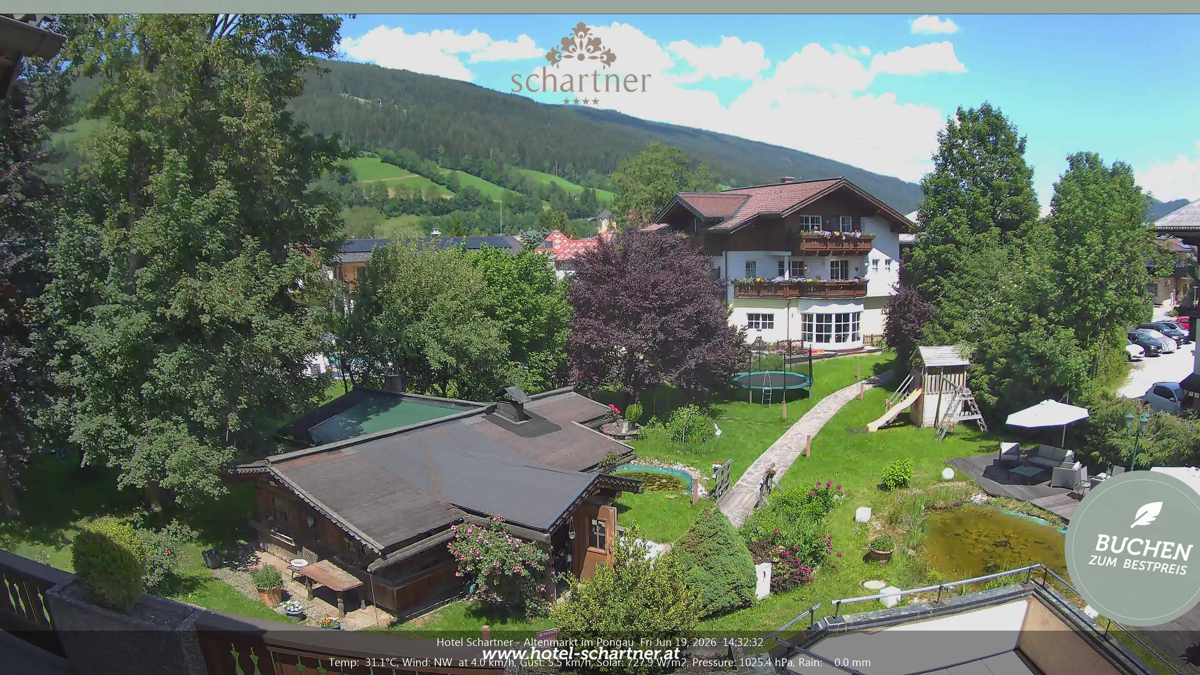 Archiv Foto Webcam Altenmarkt: Hotel Schartner
