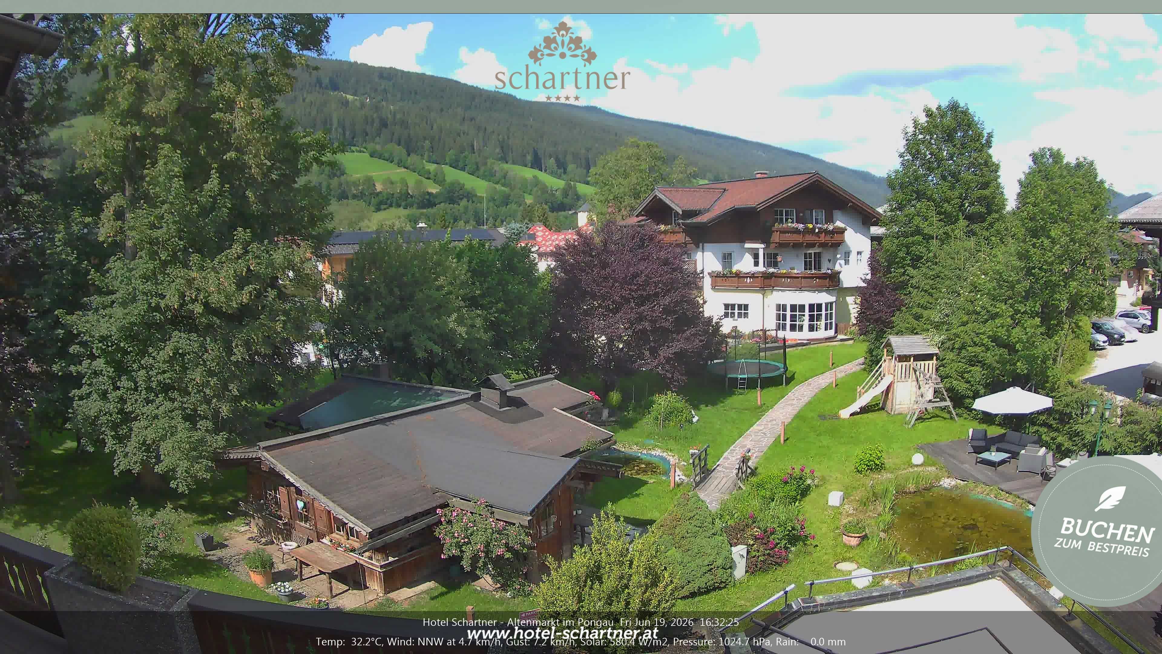 Archived image Webcam Altenmarkt im Pongau: Hotel Schartner