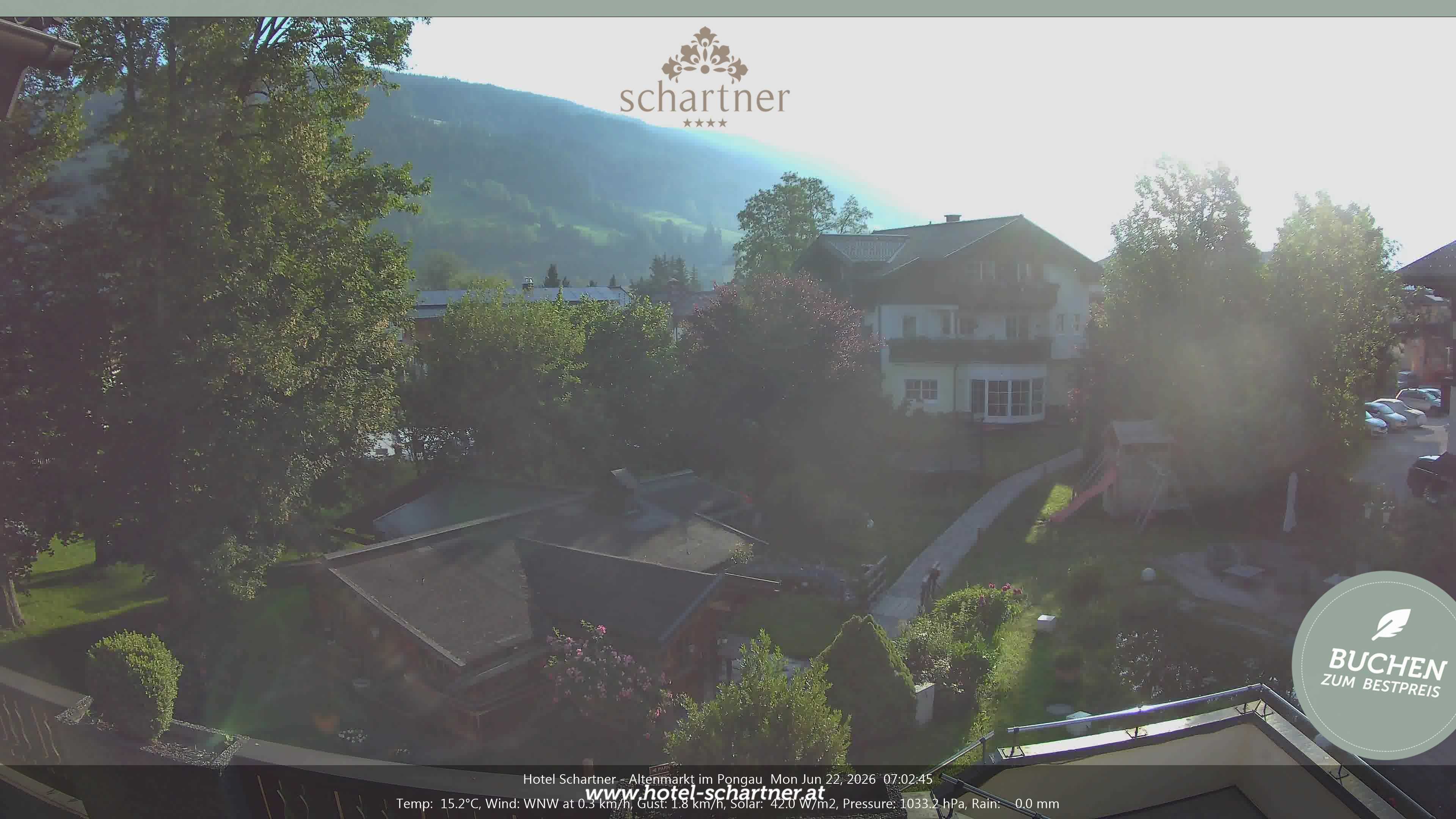 Archiv Foto Webcam Altenmarkt: Hotel Schartner