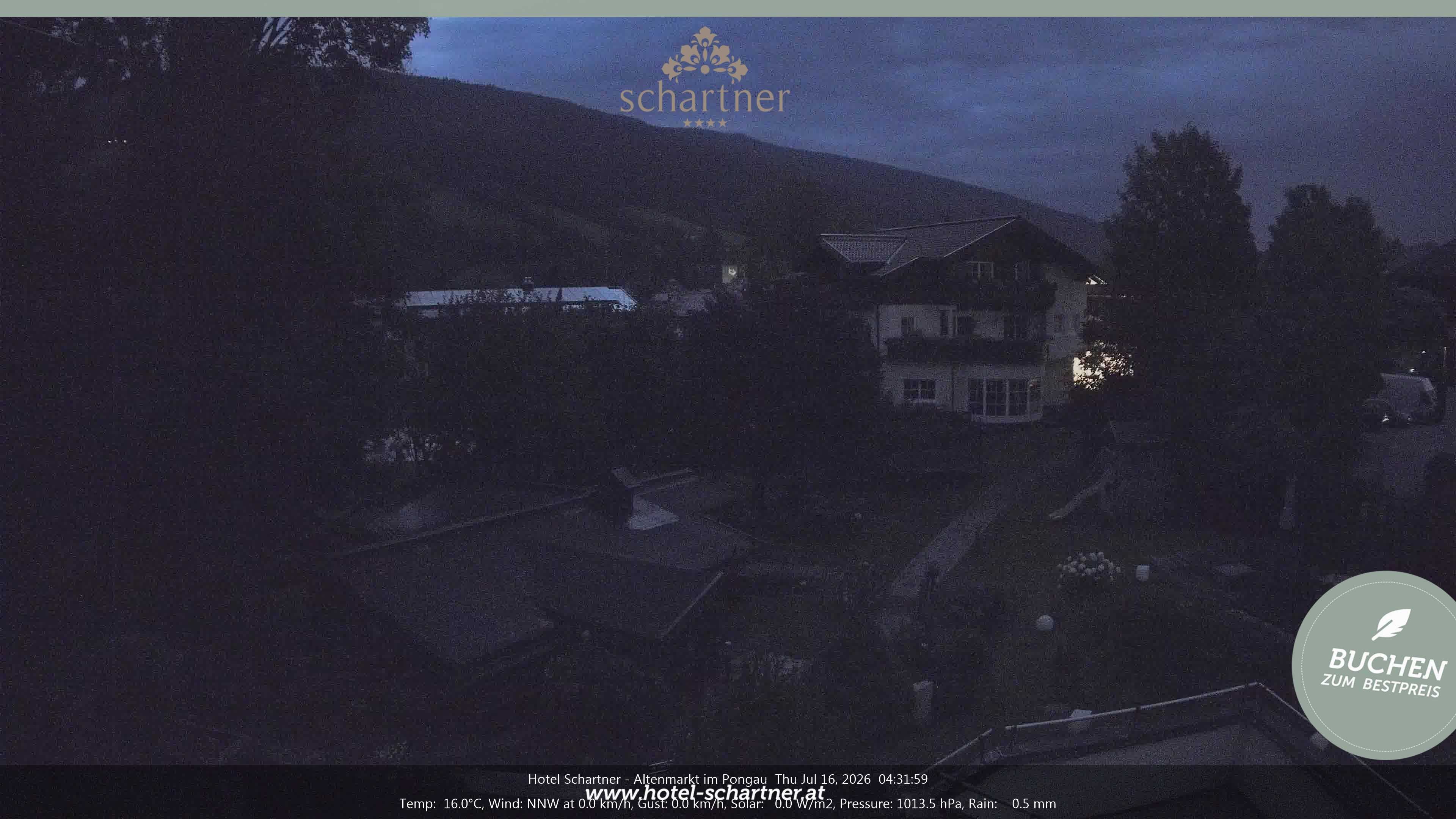 Archived image Webcam Altenmarkt im Pongau: Hotel Schartner