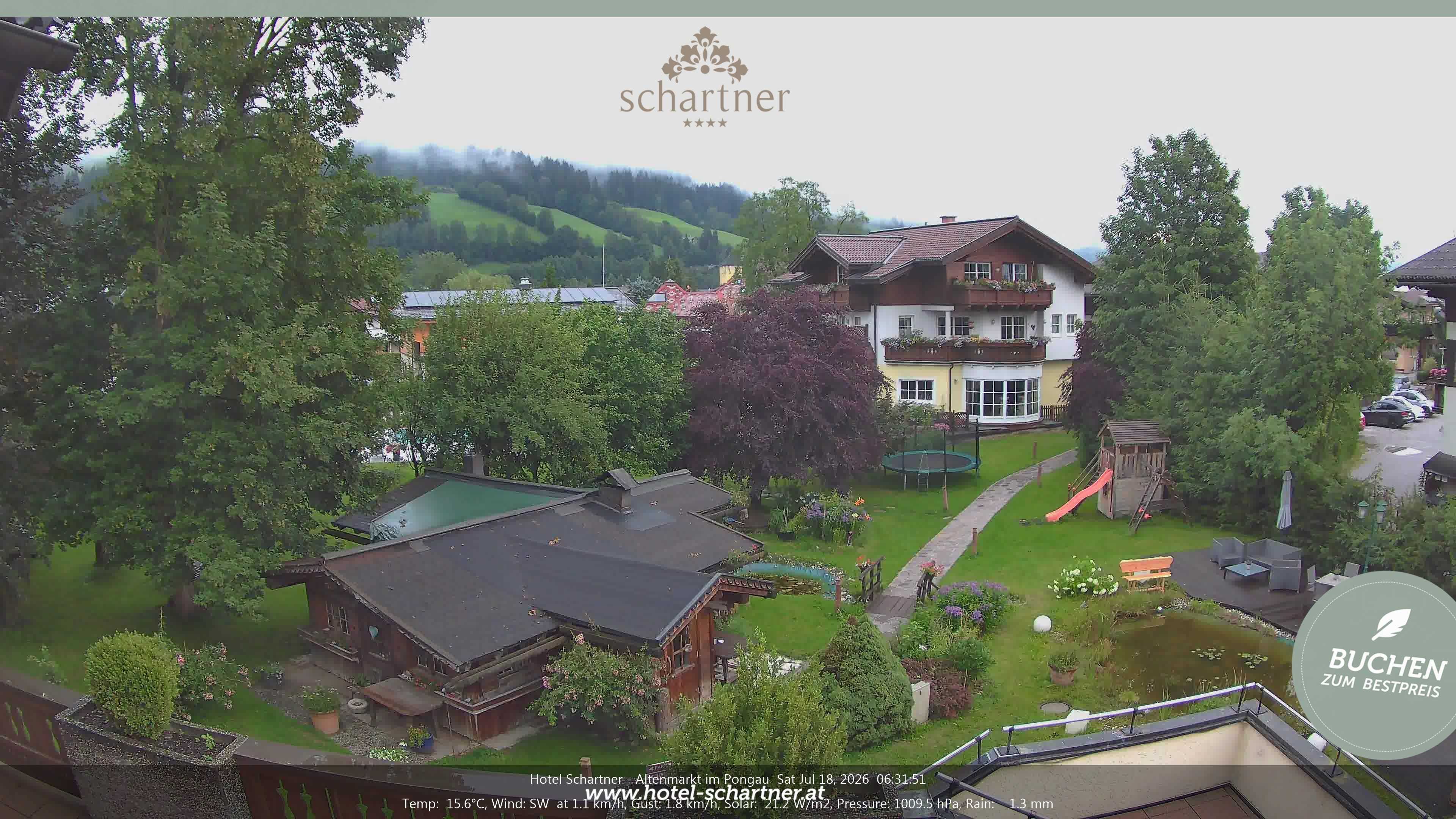 Archived image Webcam Altenmarkt im Pongau: Hotel Schartner