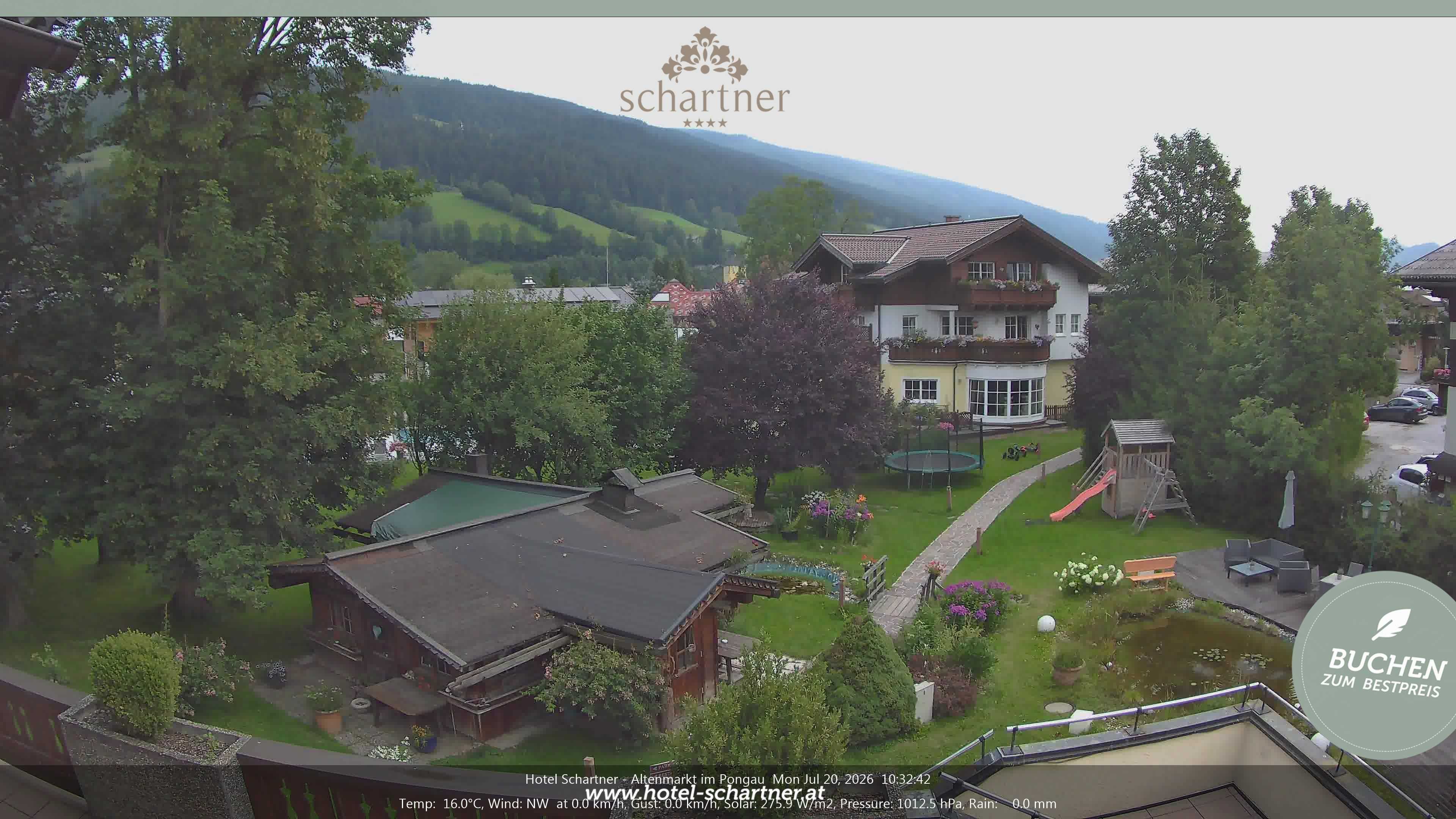 Archiv Foto Webcam Altenmarkt: Hotel Schartner