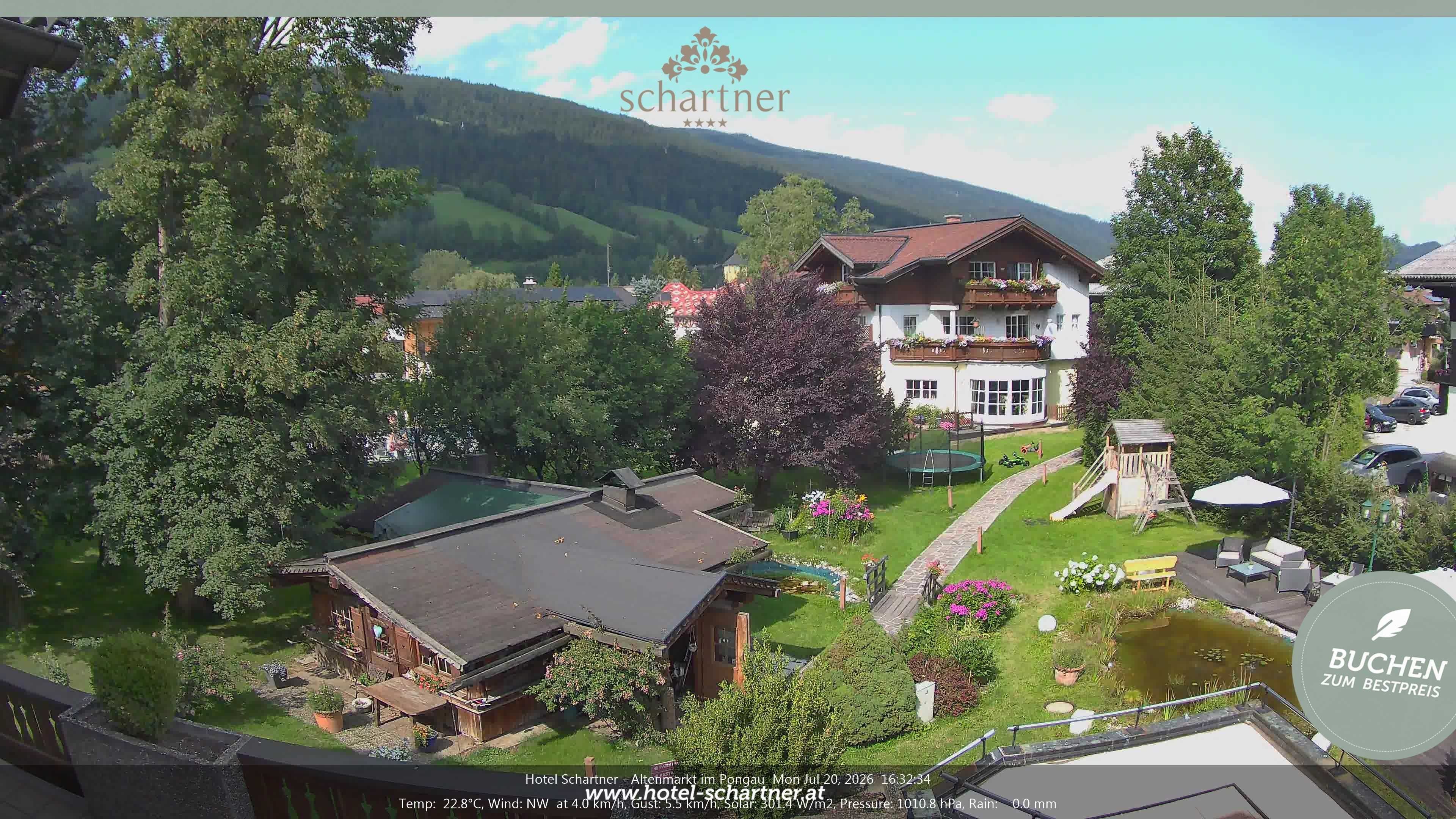 Archiv Foto Webcam Altenmarkt: Hotel Schartner