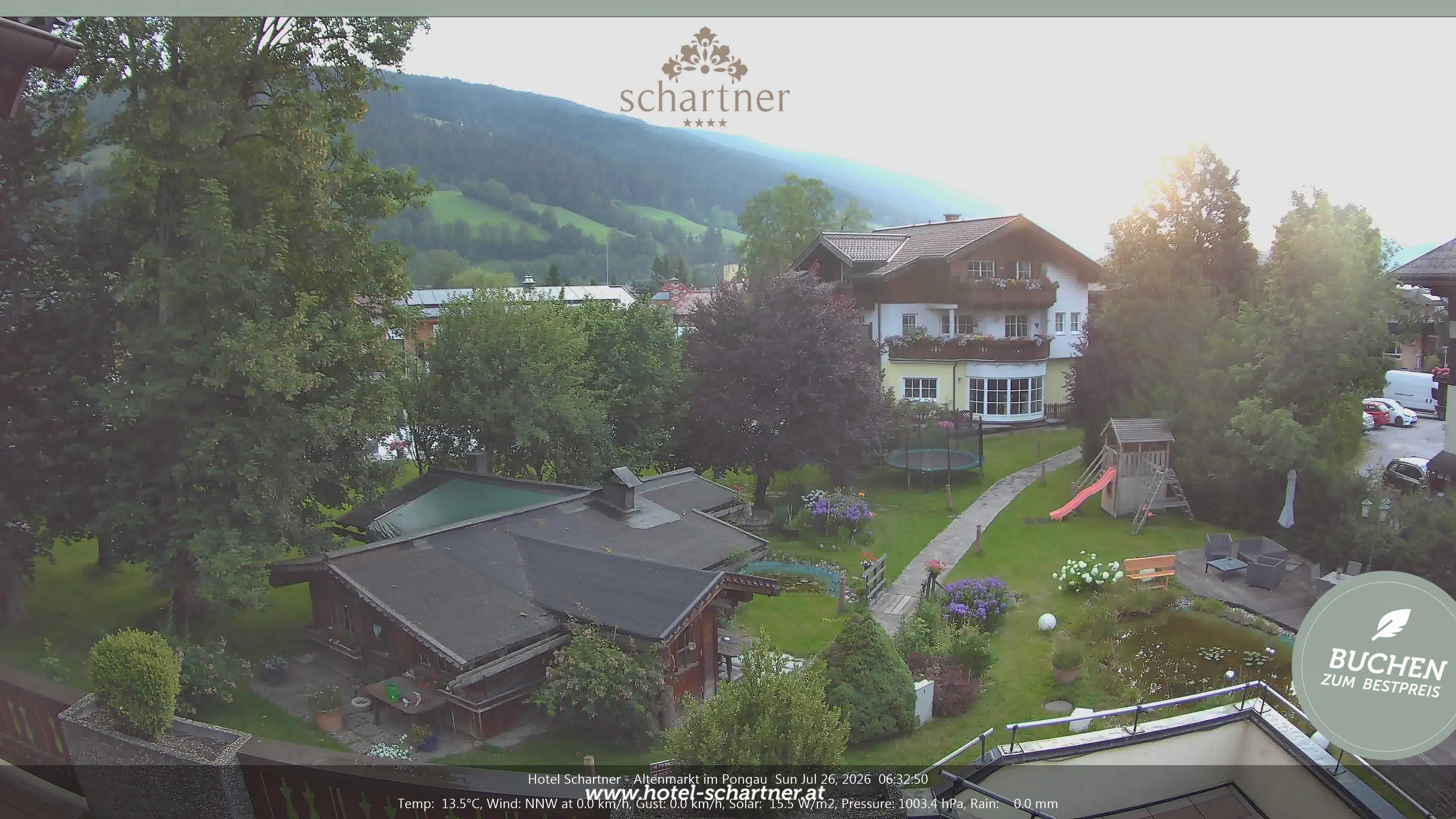 Archiv Foto Webcam Altenmarkt: Hotel Schartner