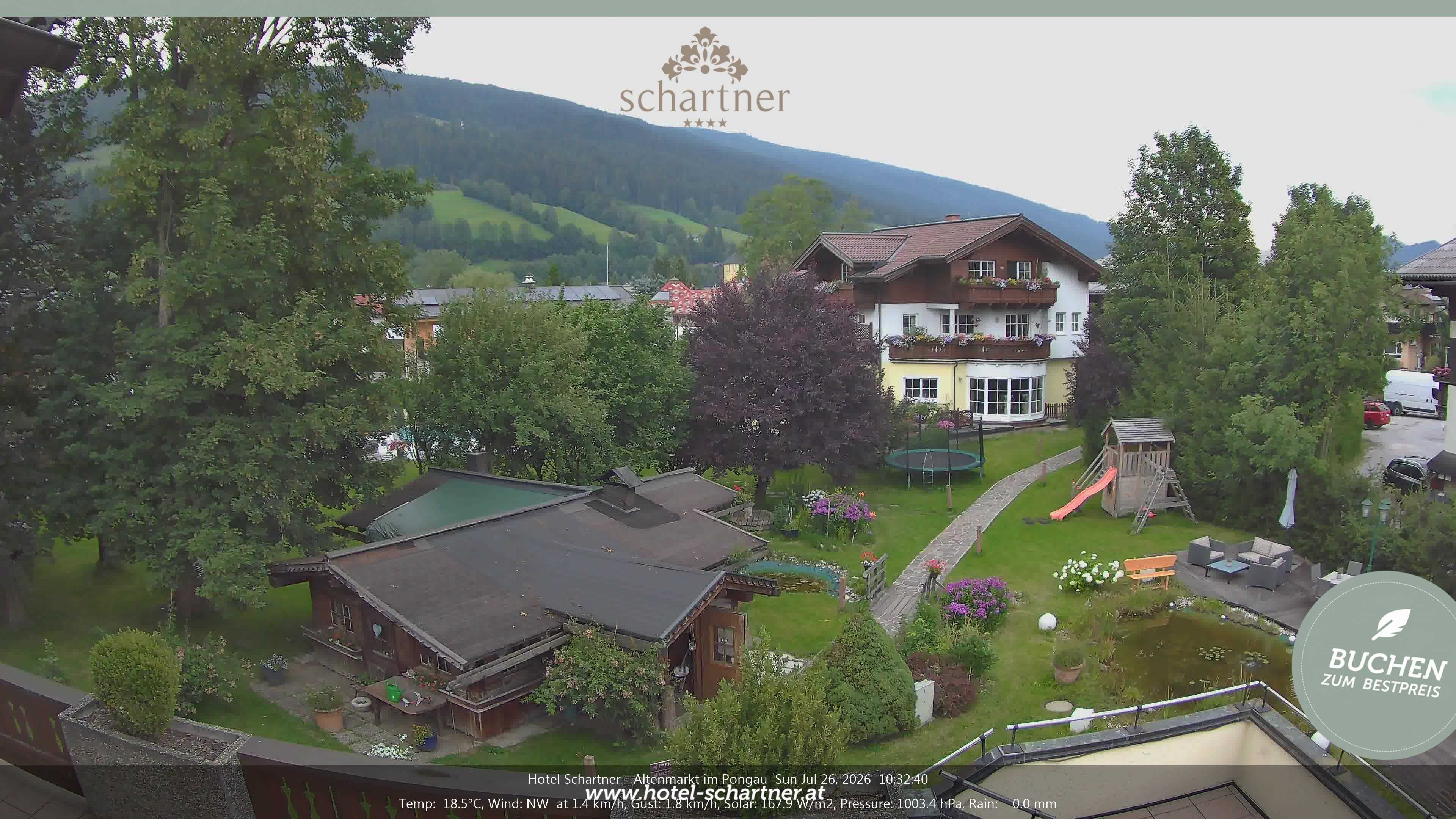 Archiv Foto Webcam Altenmarkt: Hotel Schartner