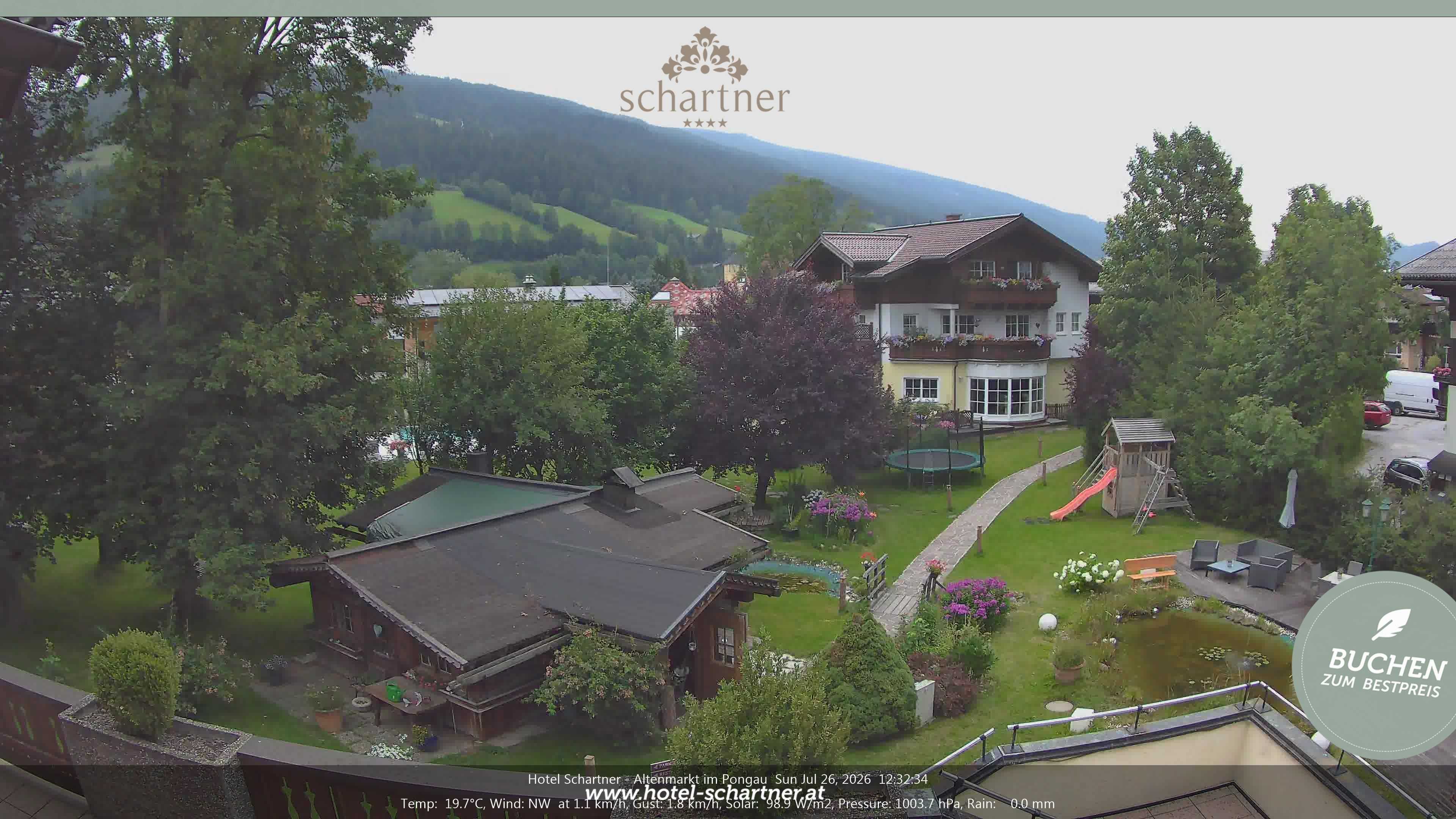 Archiv Foto Webcam Altenmarkt: Hotel Schartner