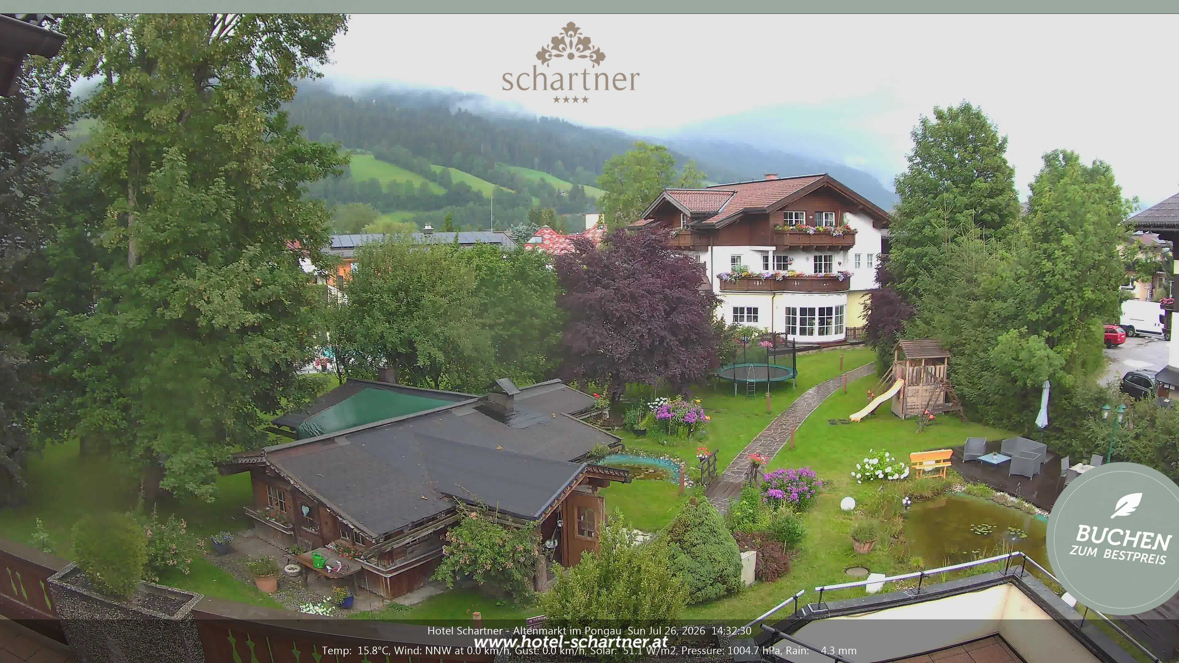 Archiv Foto Webcam Altenmarkt: Hotel Schartner