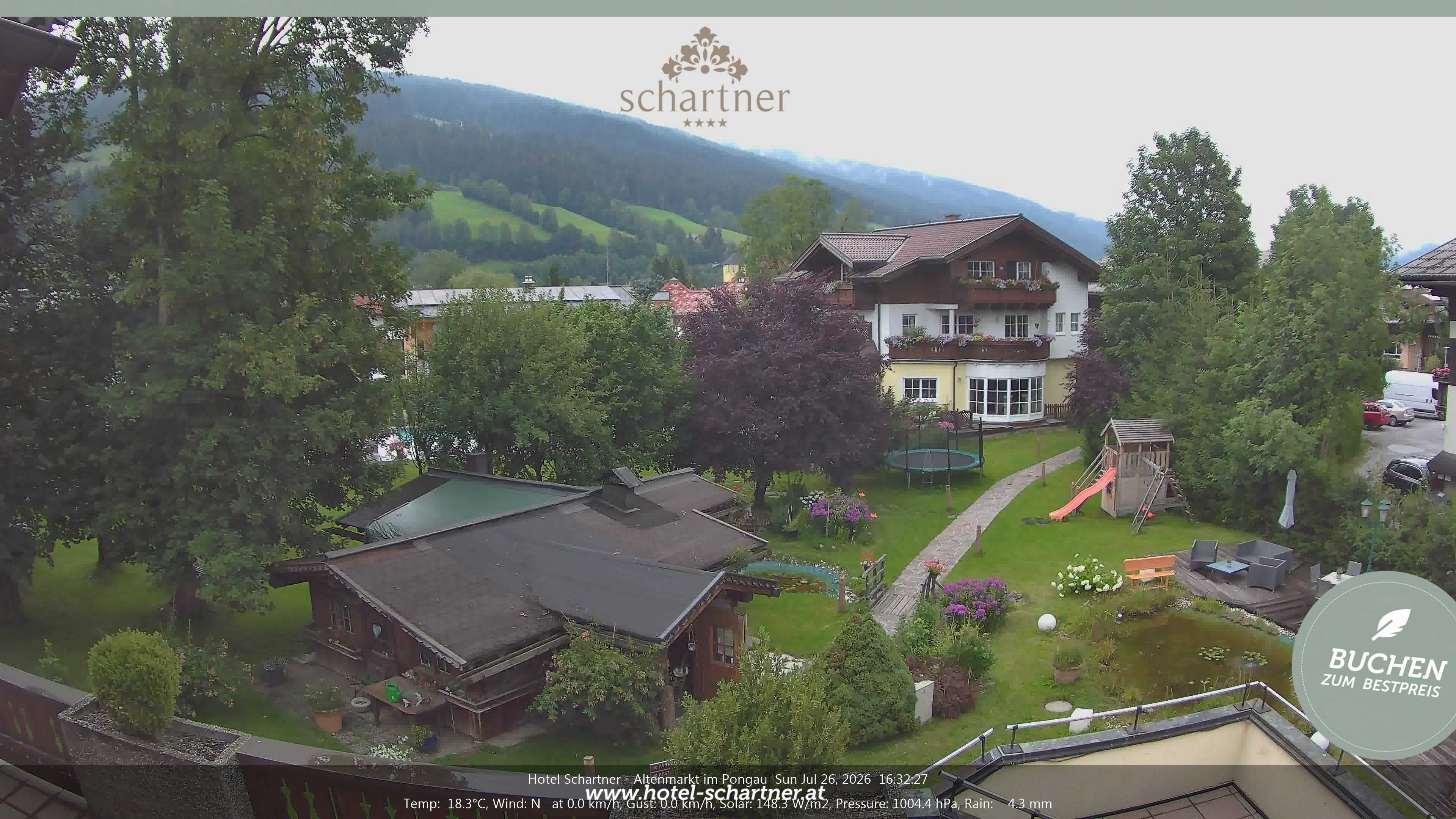 Archiv Foto Webcam Altenmarkt: Hotel Schartner