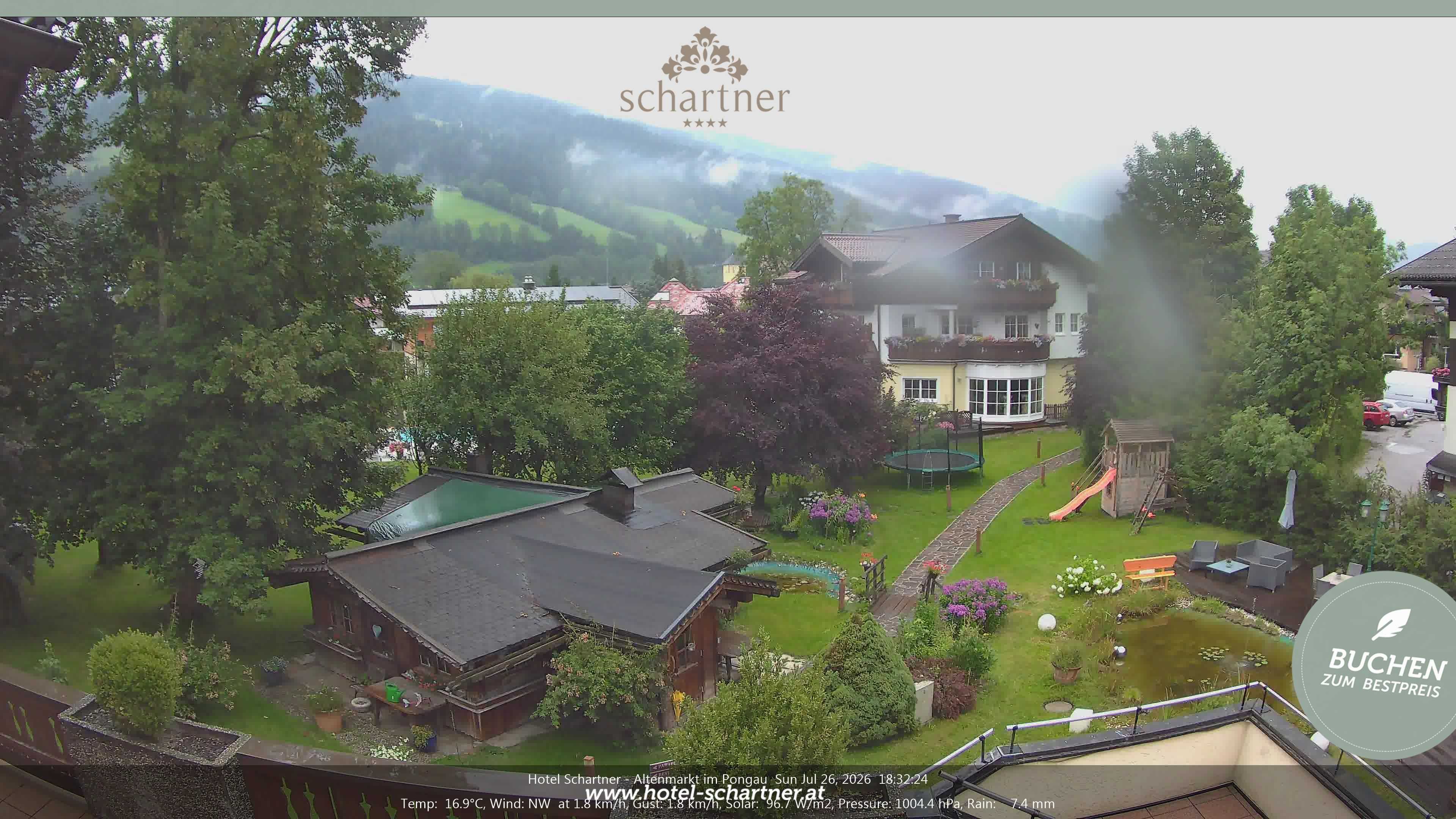 Archiv Foto Webcam Altenmarkt: Hotel Schartner