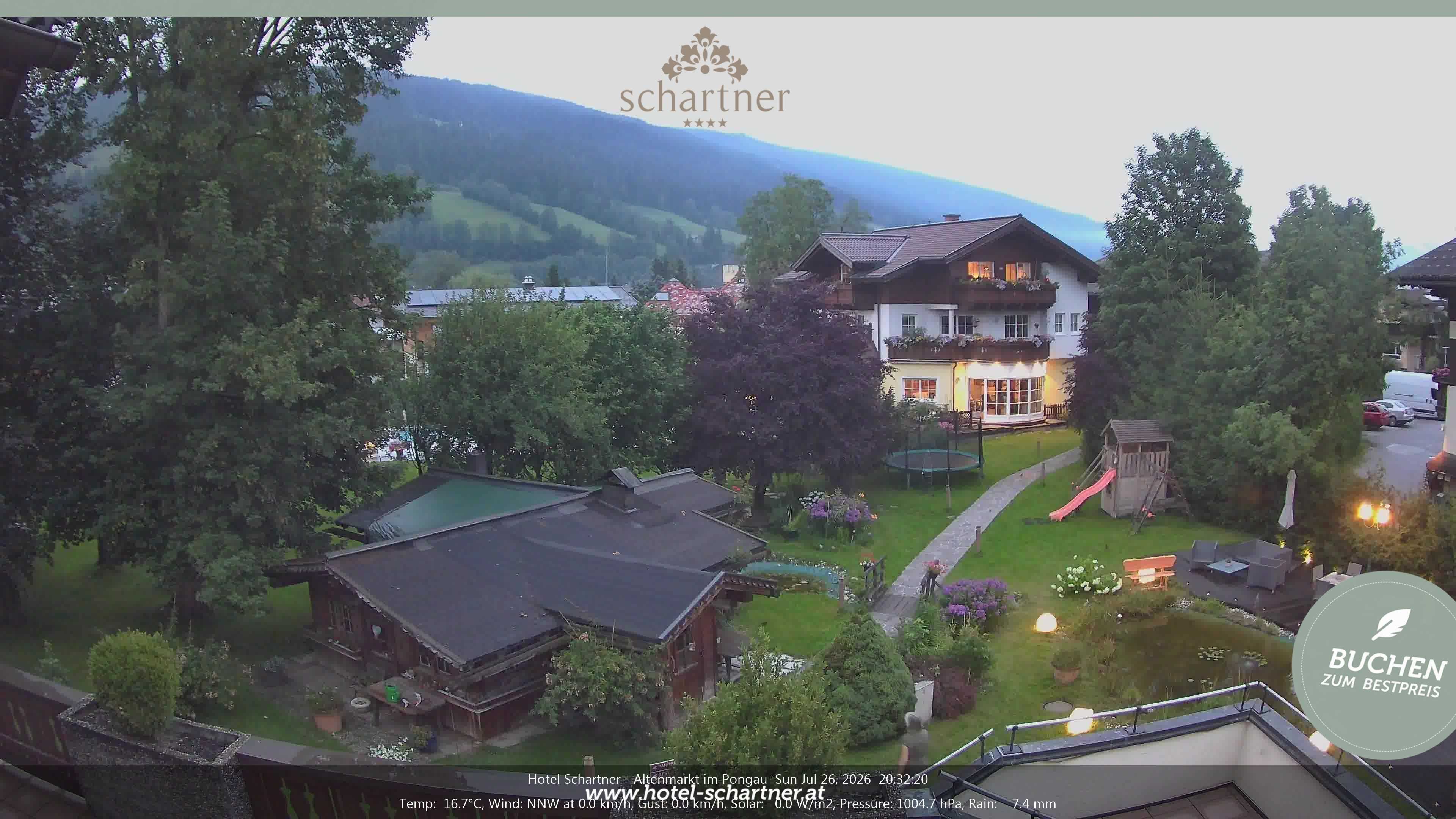 Archiv Foto Webcam Altenmarkt: Hotel Schartner