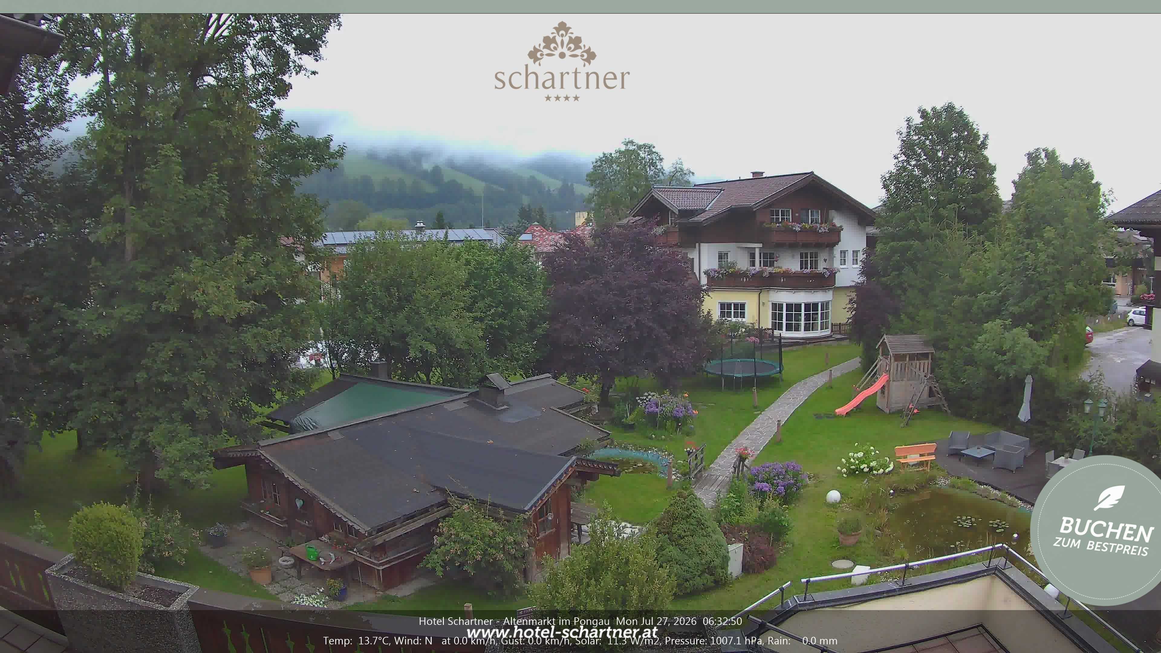Archived image Webcam Altenmarkt im Pongau: Hotel Schartner