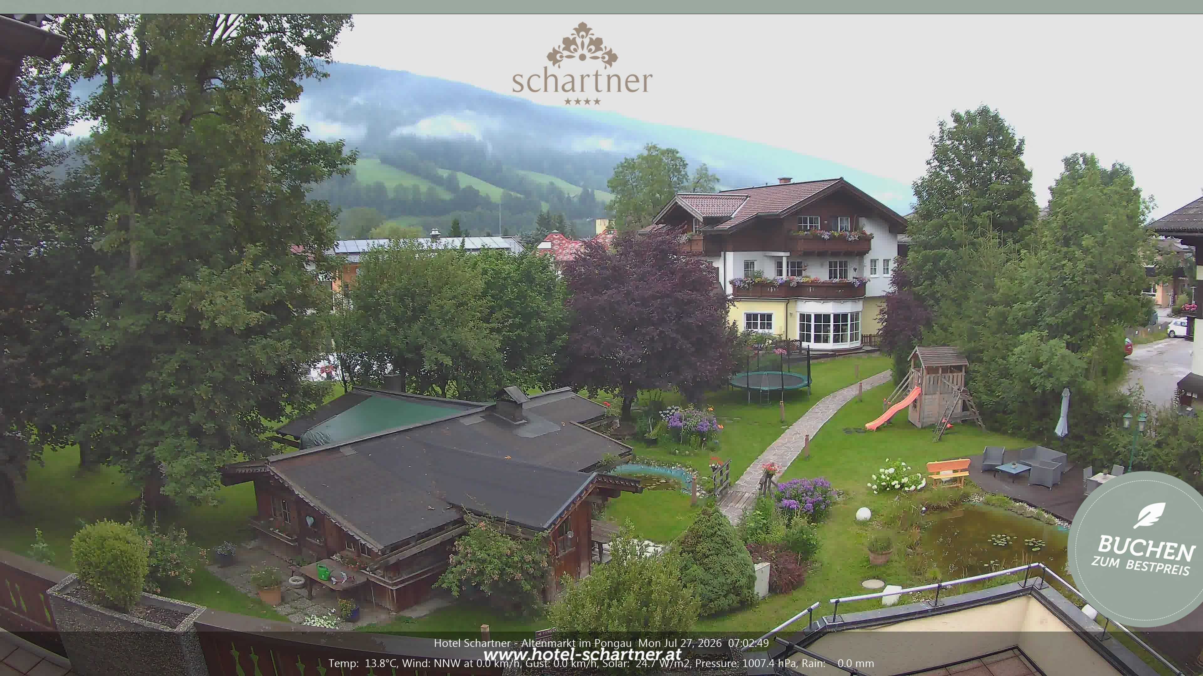 Archived image Webcam Altenmarkt im Pongau: Hotel Schartner