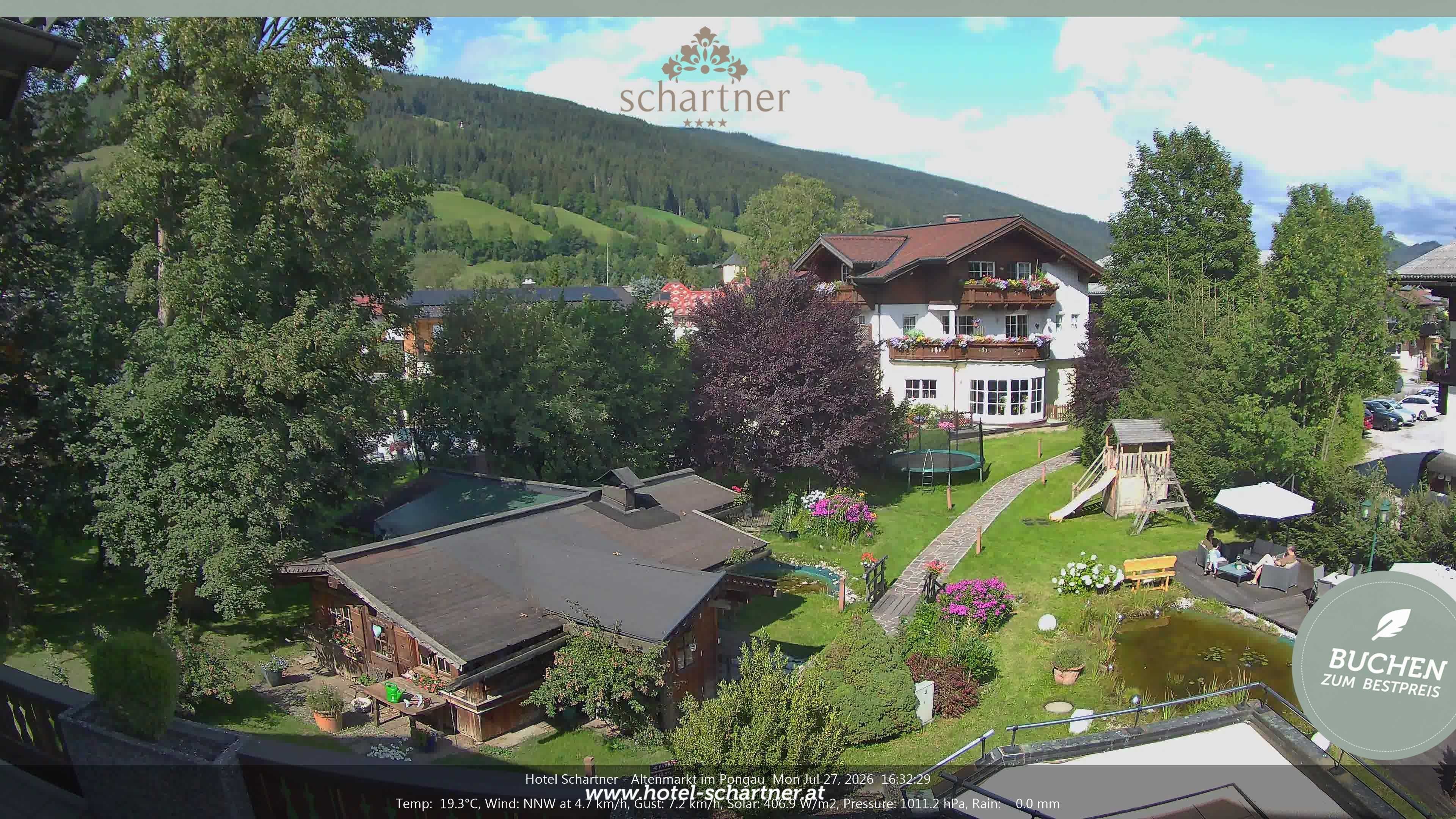 Archiv Foto Webcam Altenmarkt: Hotel Schartner