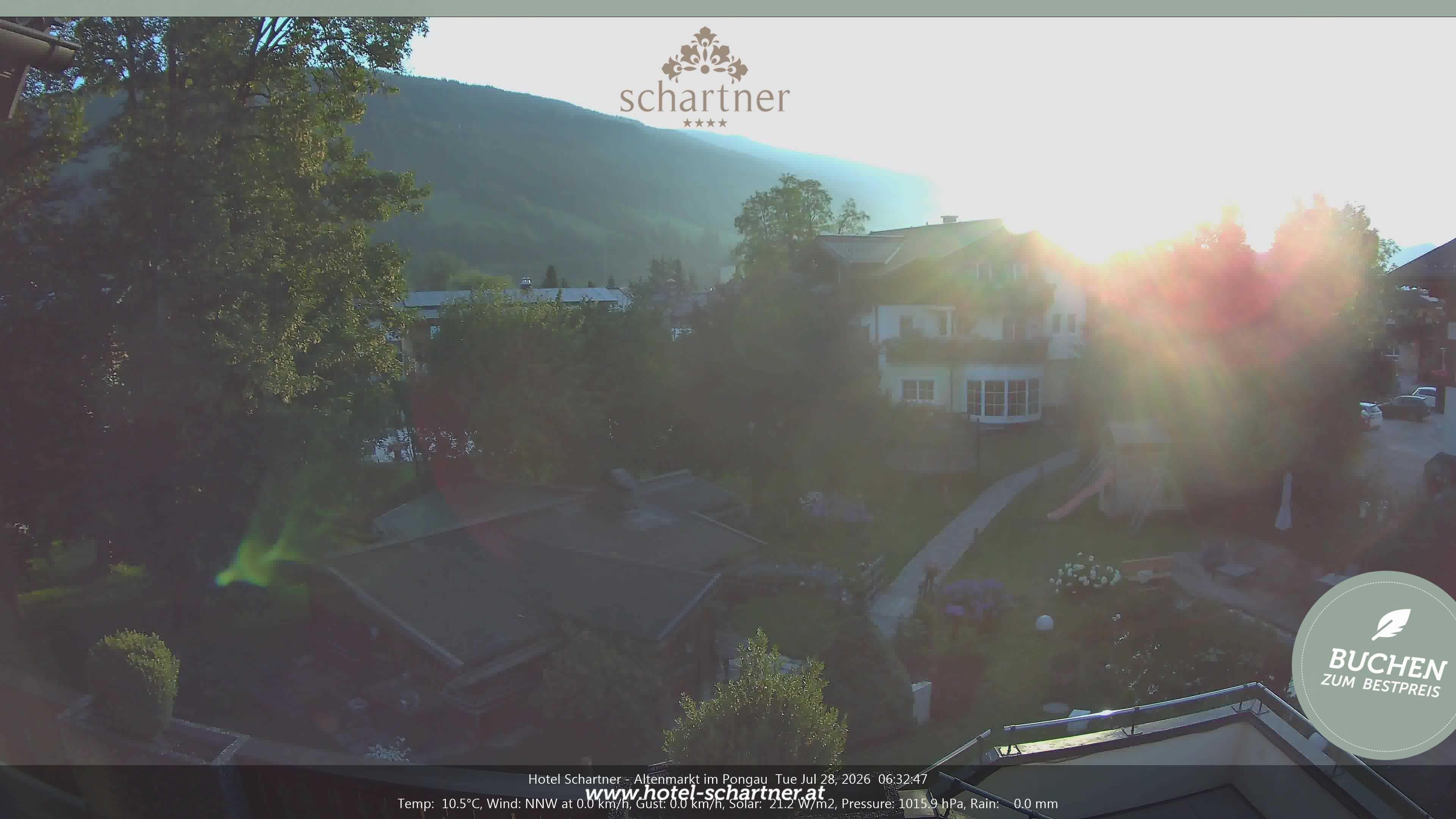 Archived image Webcam Altenmarkt im Pongau: Hotel Schartner