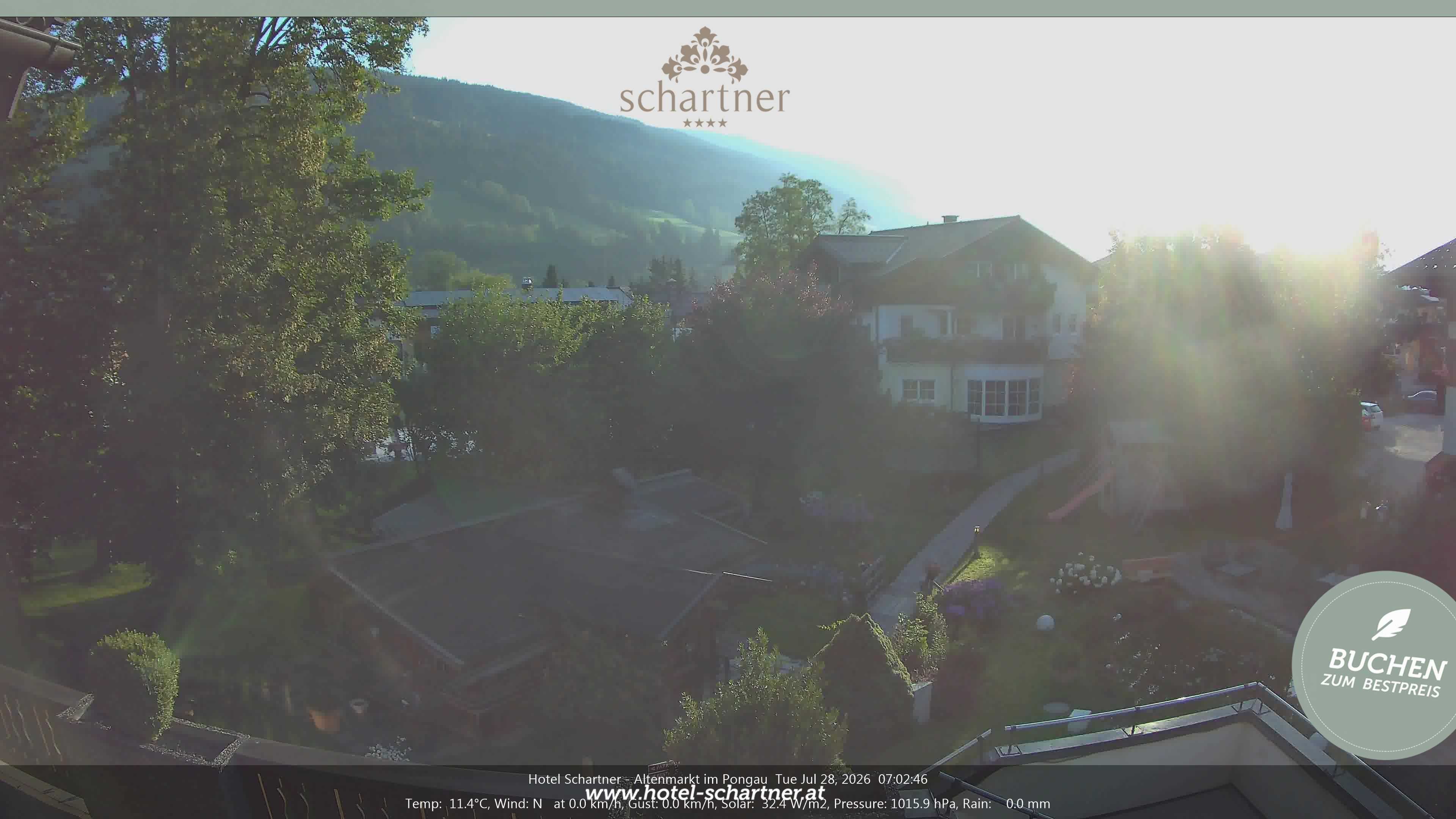 Archived image Webcam Altenmarkt im Pongau: Hotel Schartner