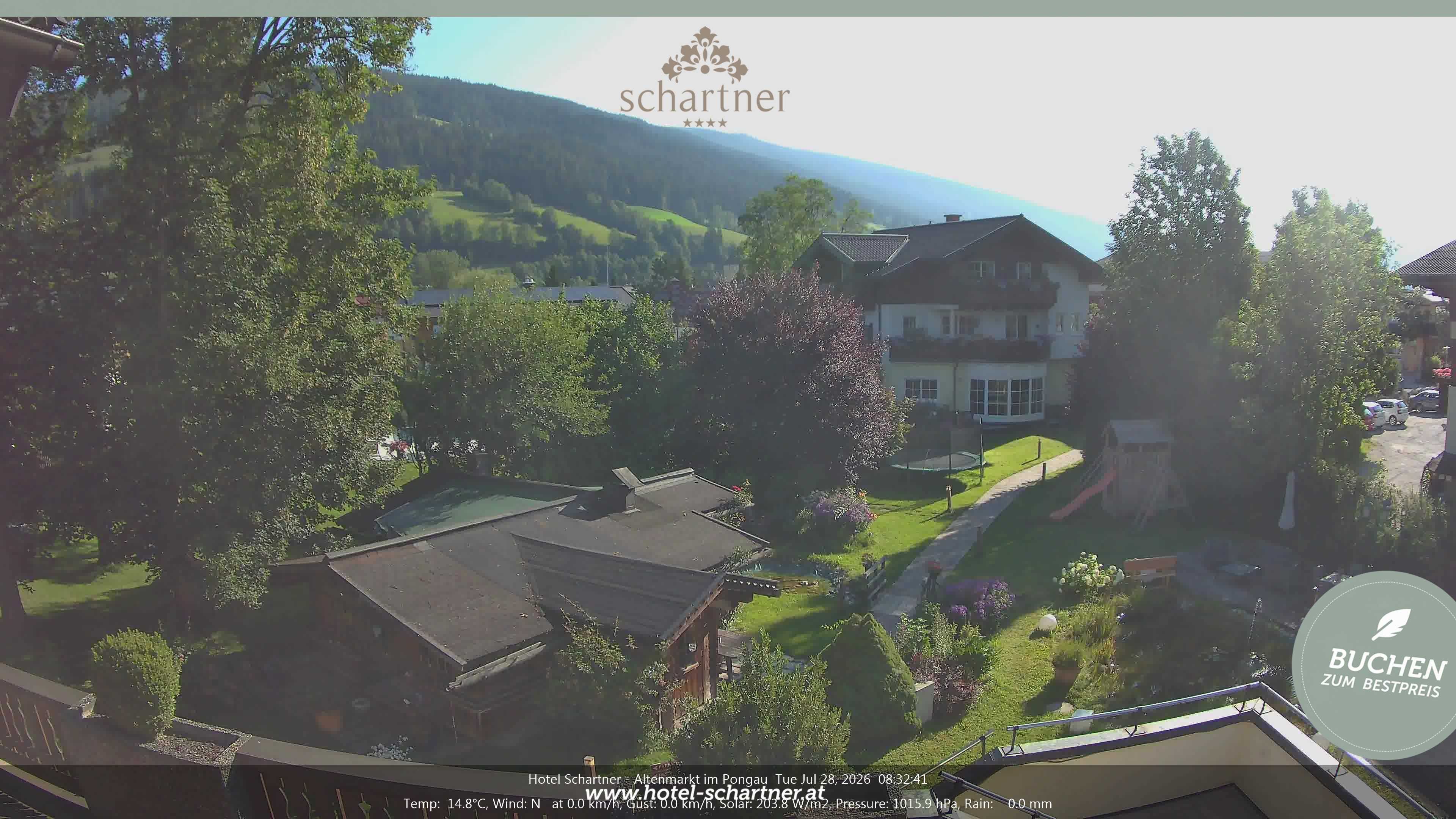 Archived image Webcam Altenmarkt im Pongau: Hotel Schartner