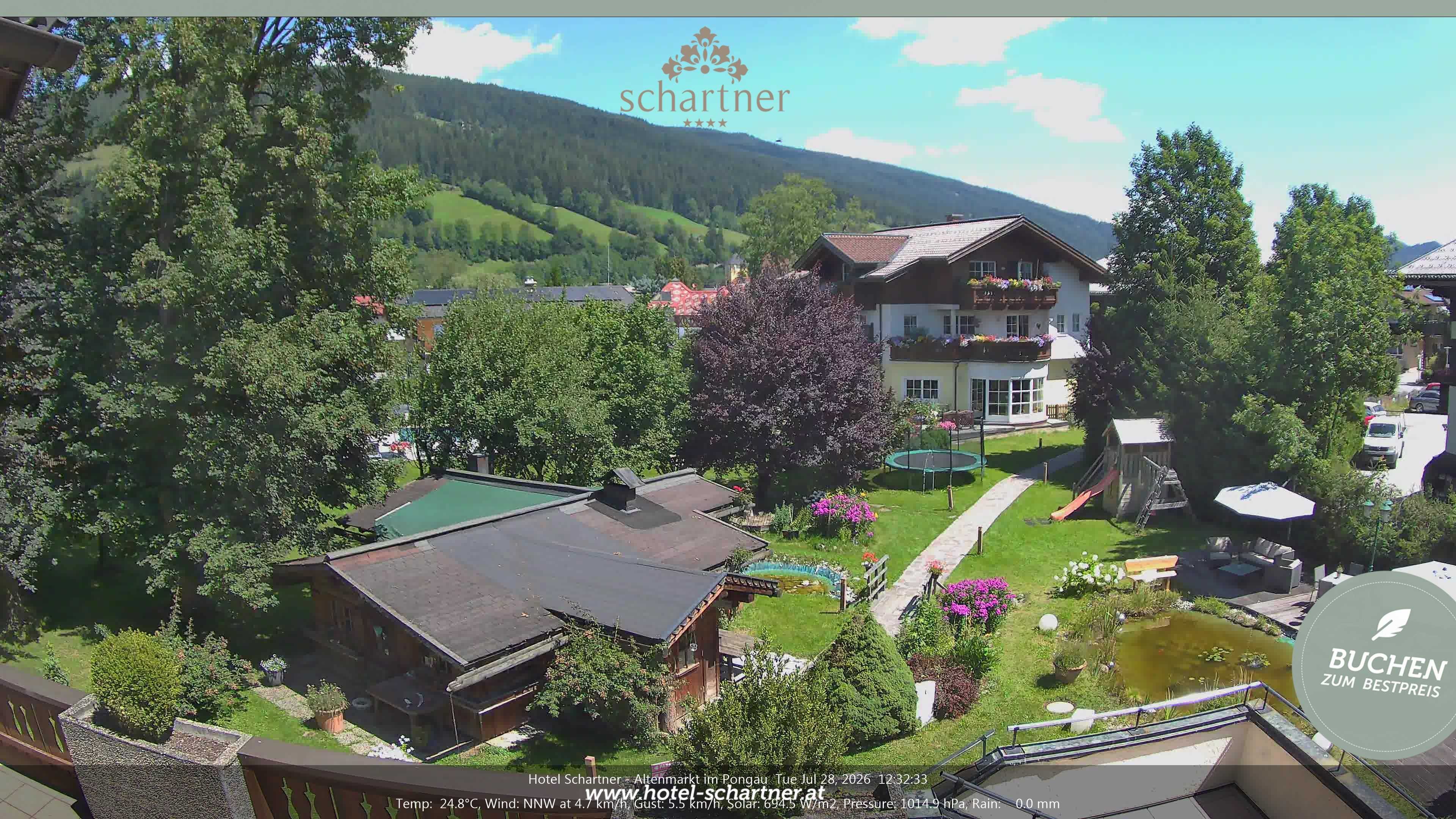 Archived image Webcam Altenmarkt im Pongau: Hotel Schartner