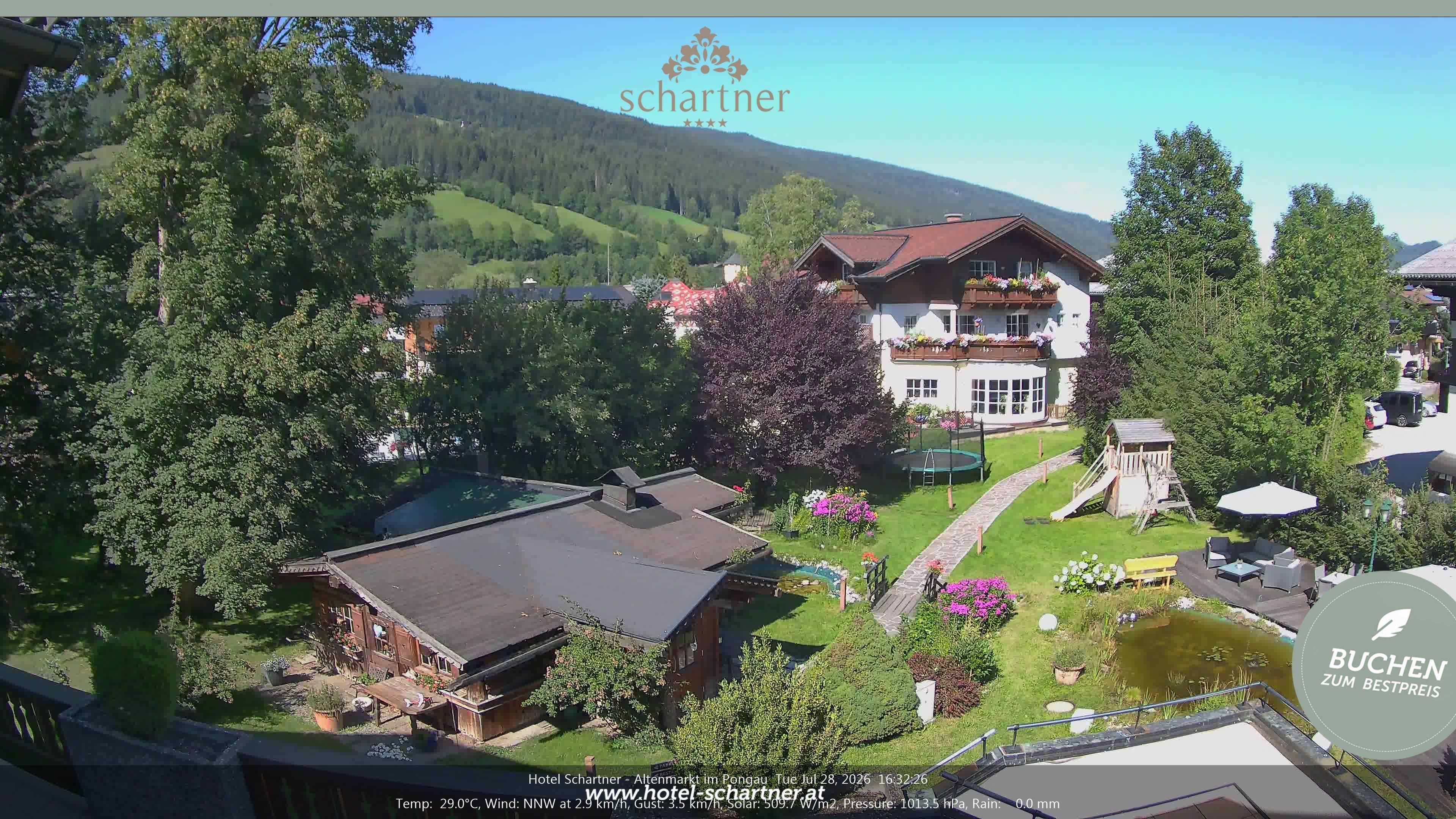 Archived image Webcam Altenmarkt im Pongau: Hotel Schartner