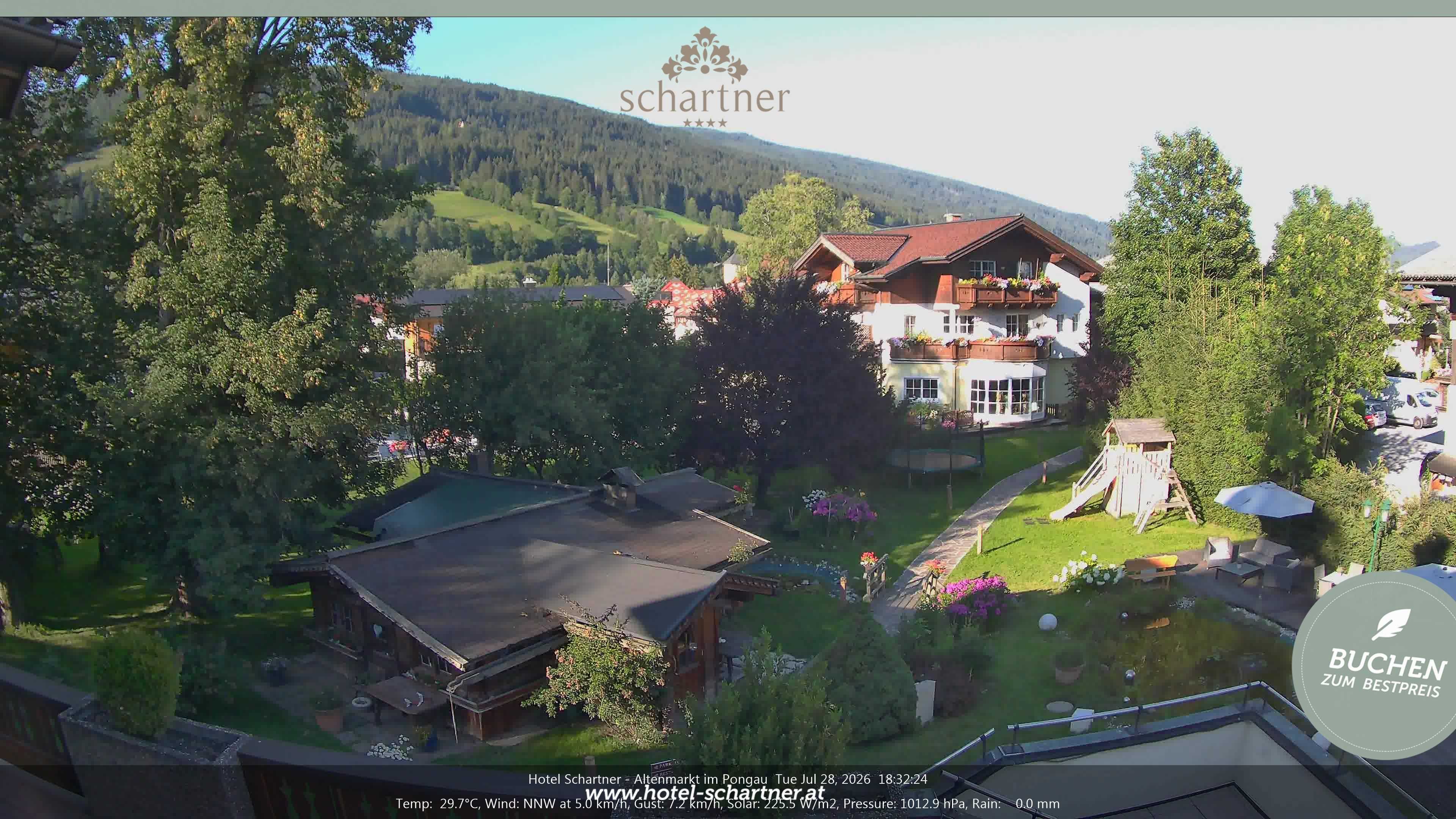 Archived image Webcam Altenmarkt im Pongau: Hotel Schartner