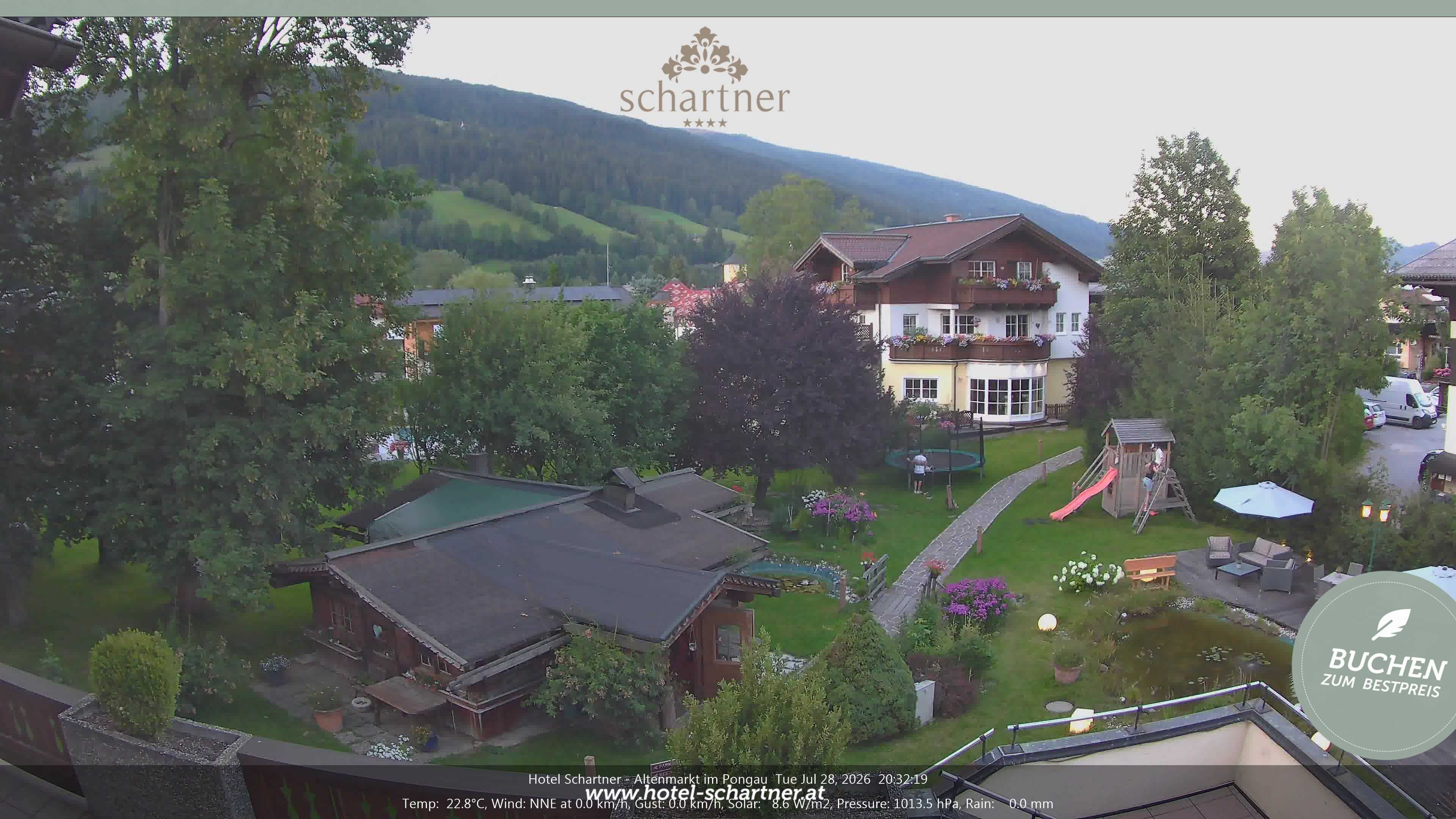 Archived image Webcam Altenmarkt im Pongau: Hotel Schartner