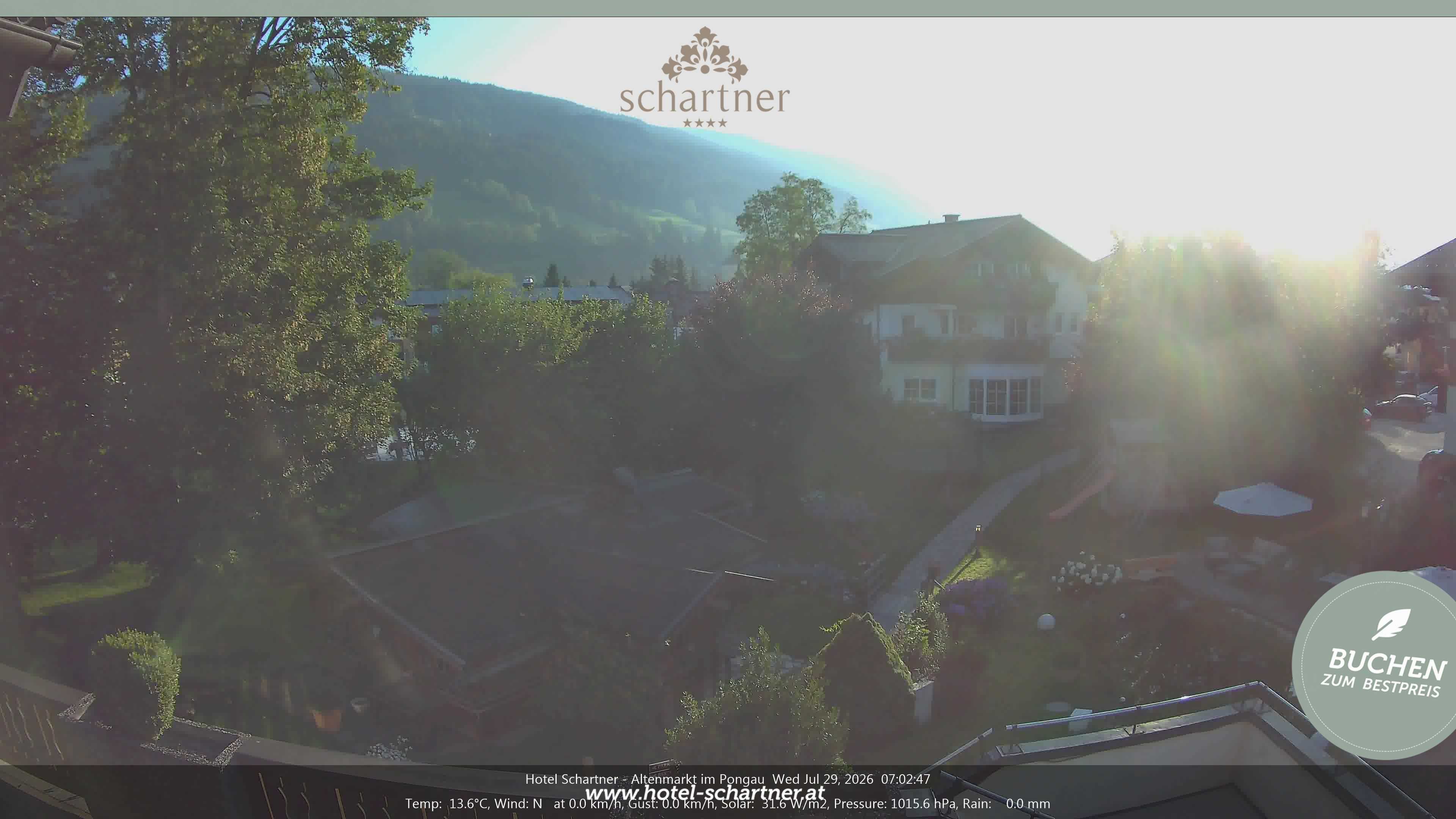 Archived image Webcam Altenmarkt im Pongau: Hotel Schartner