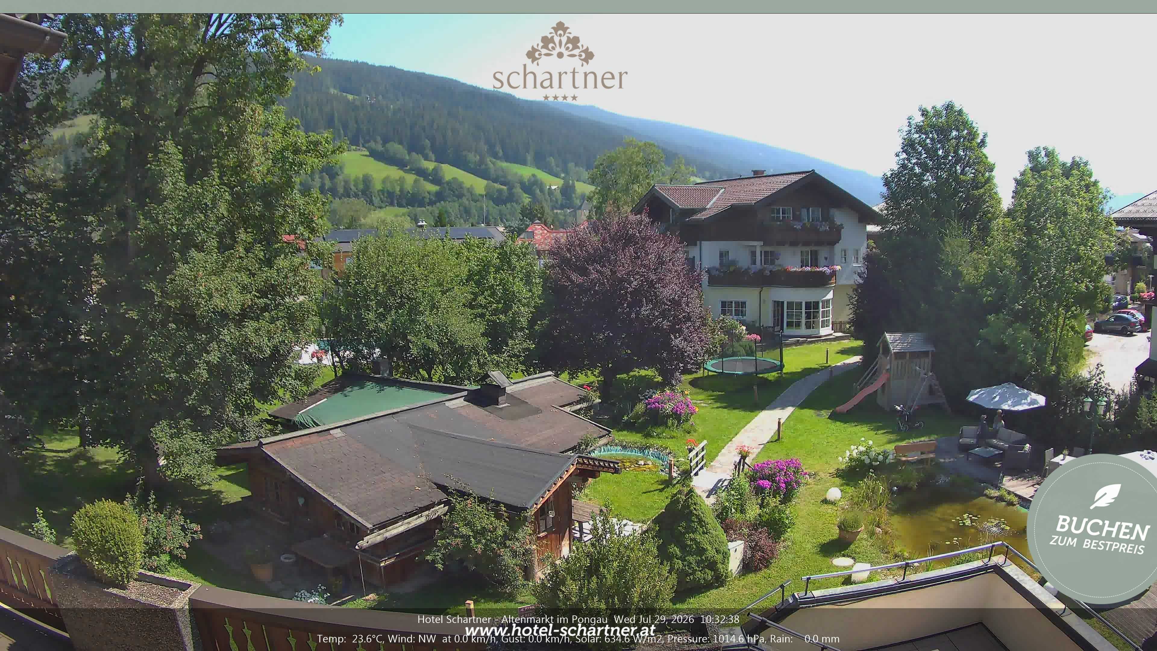 Archiv Foto Webcam Altenmarkt: Hotel Schartner