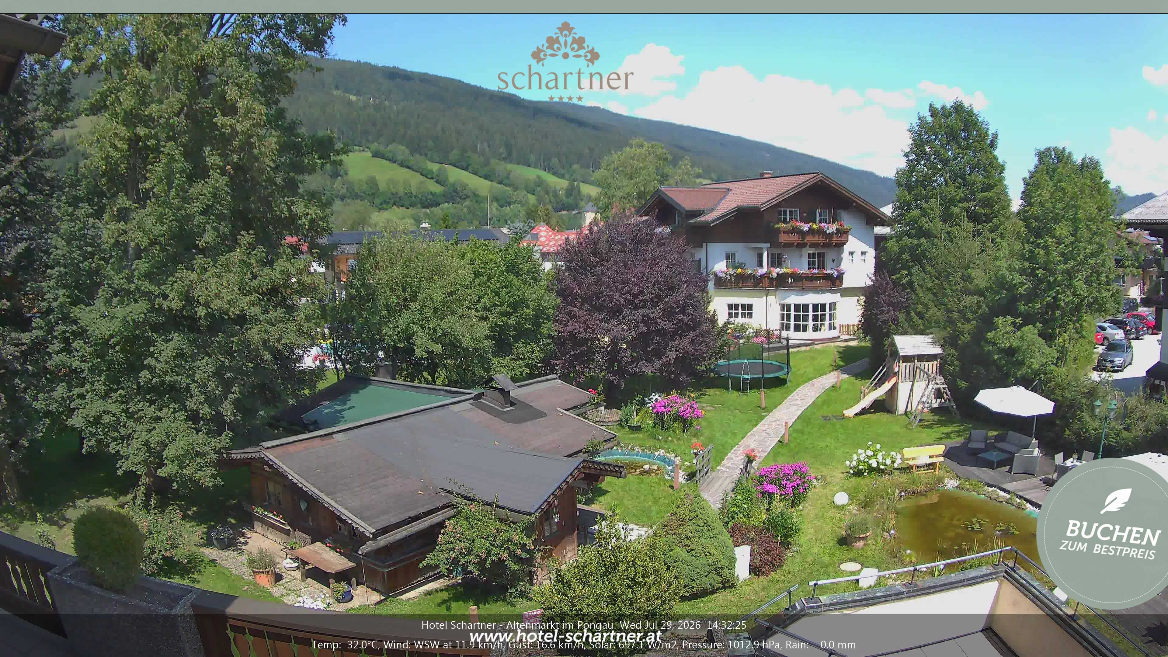 Archiv Foto Webcam Altenmarkt: Hotel Schartner