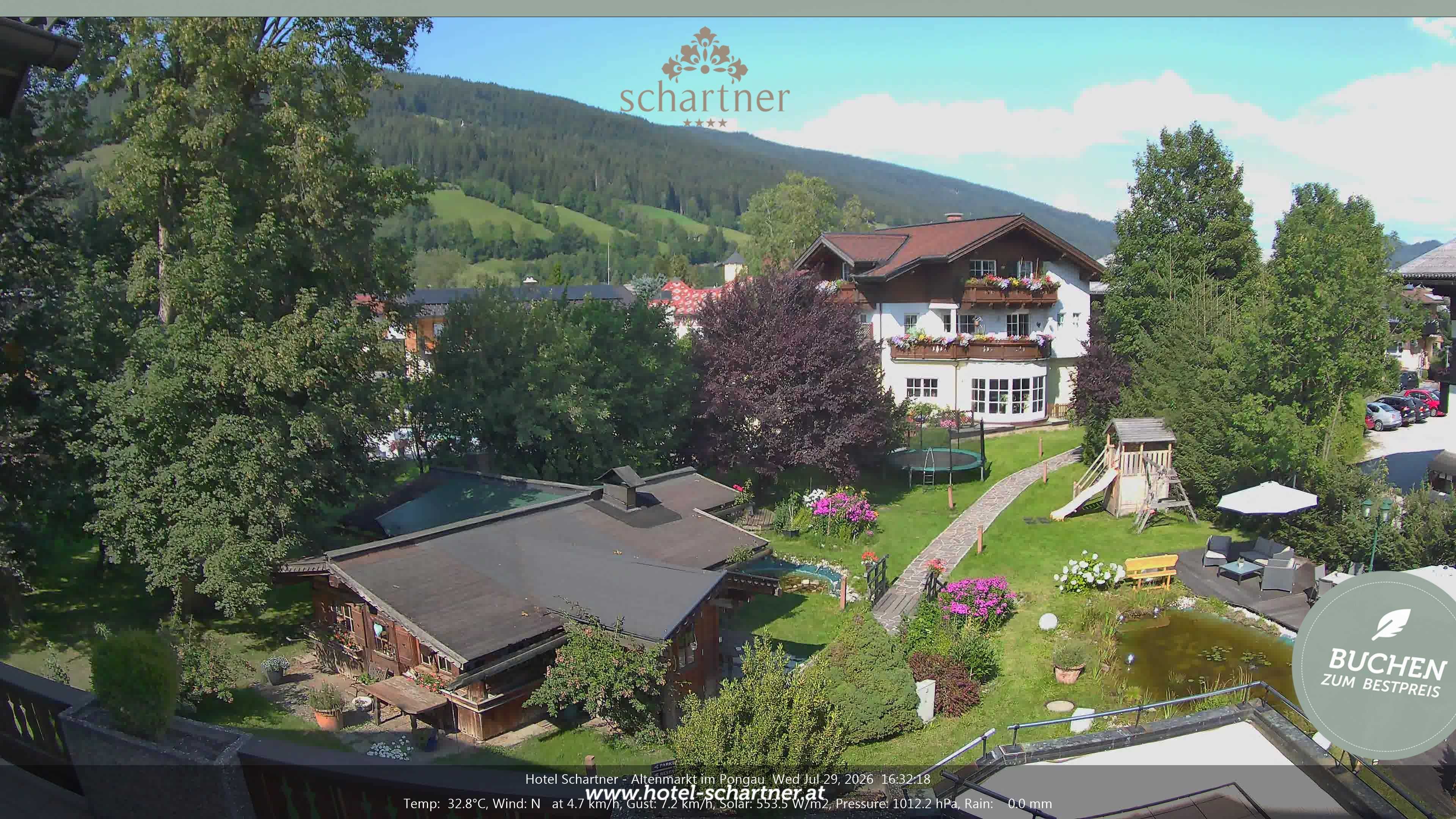 Archiv Foto Webcam Altenmarkt: Hotel Schartner