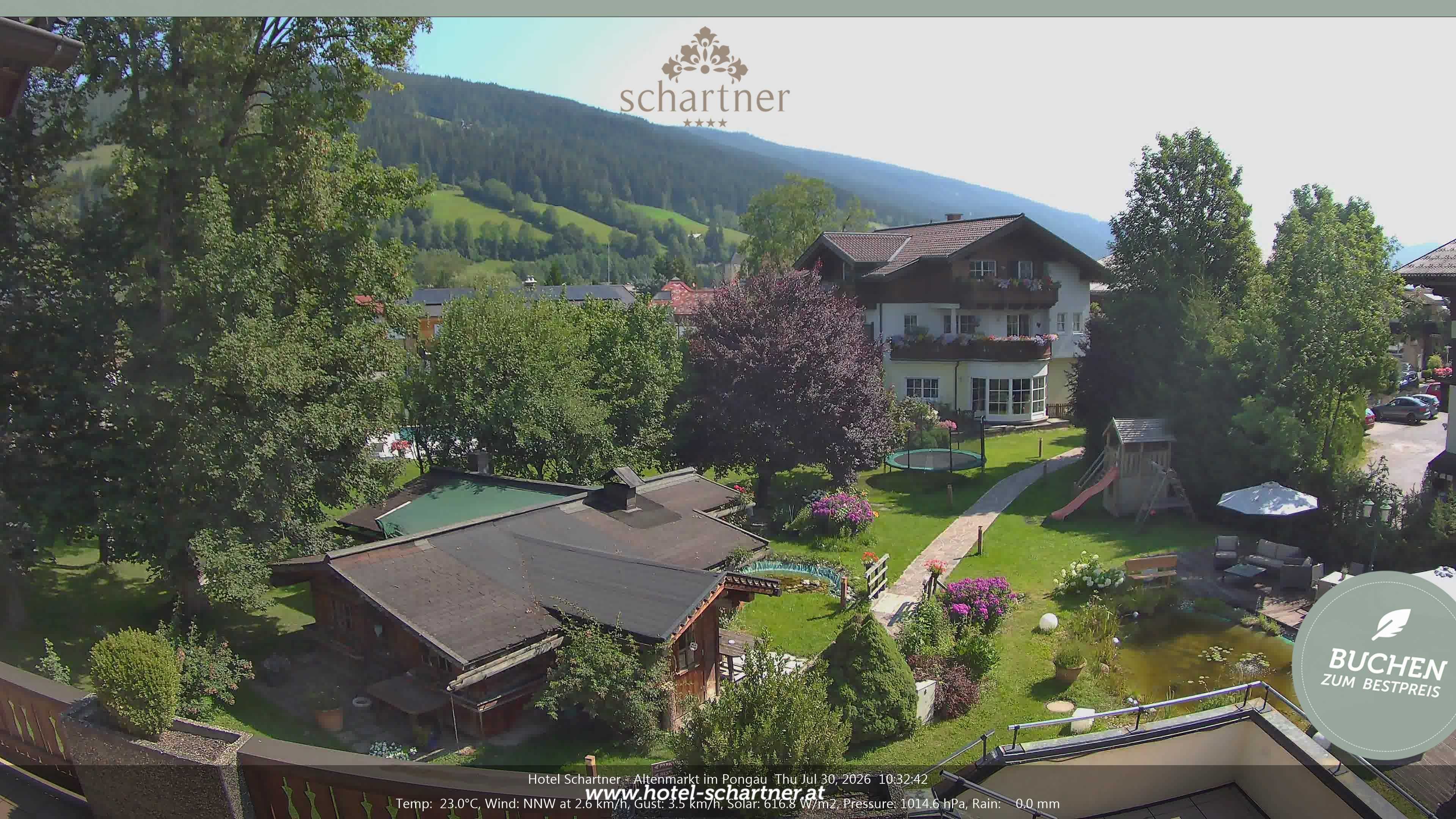 Archiv Foto Webcam Altenmarkt: Hotel Schartner