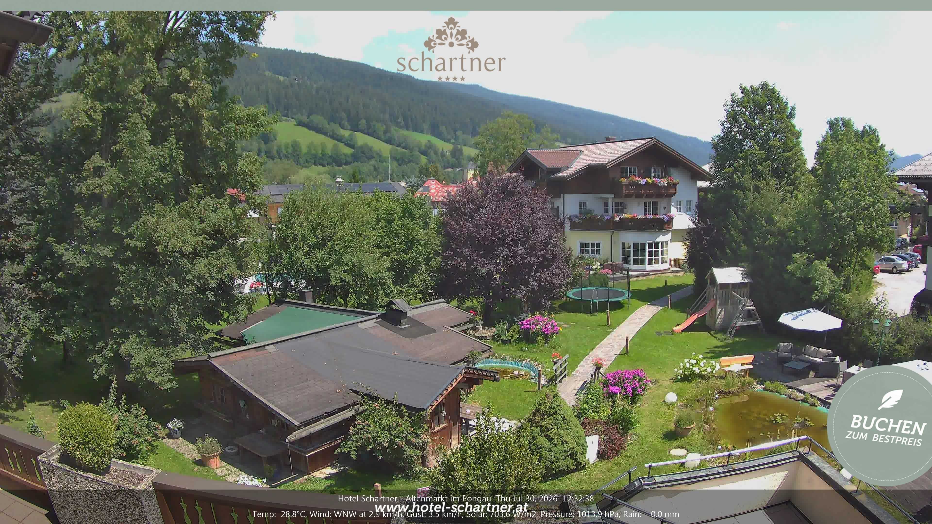 Archiv Foto Webcam Altenmarkt: Hotel Schartner