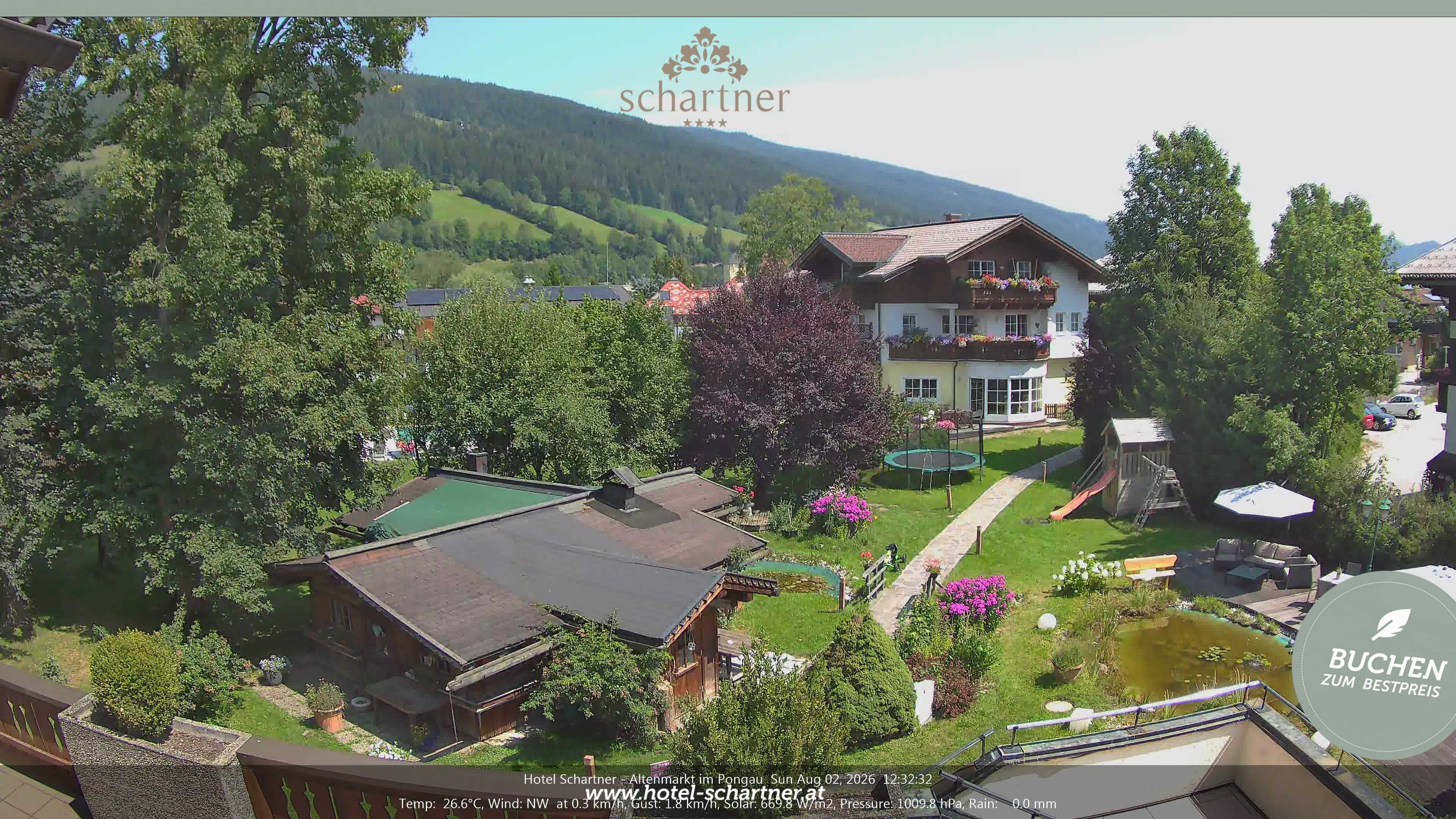 Archiv Foto Webcam Altenmarkt: Hotel Schartner