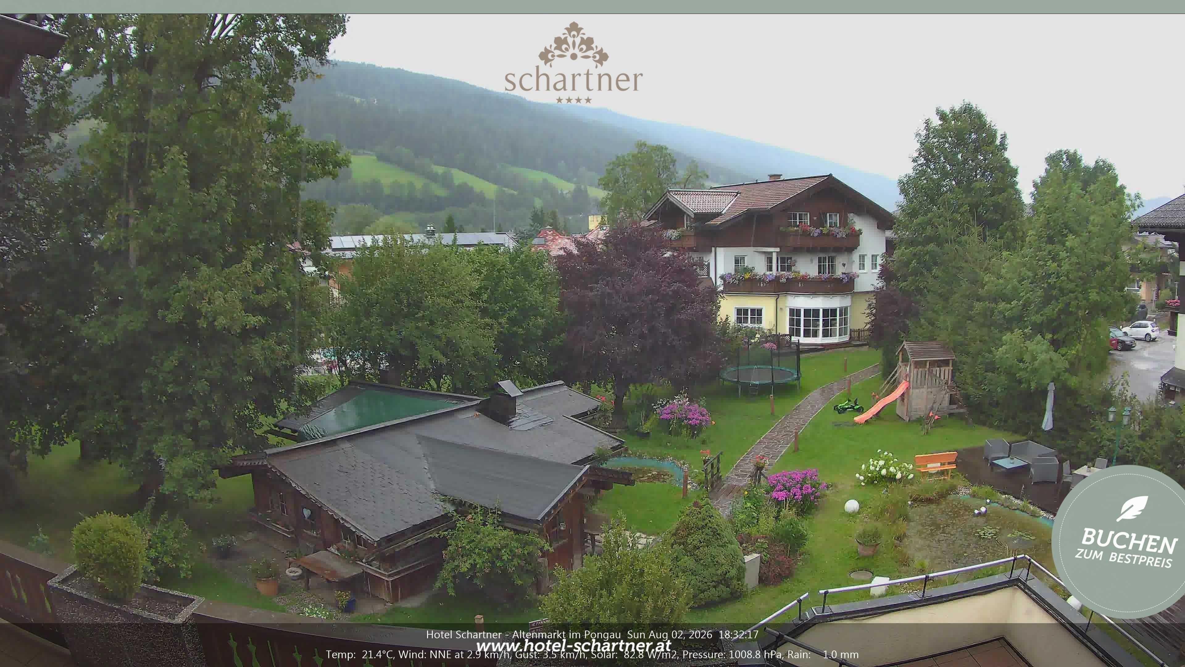Archiv Foto Webcam Altenmarkt: Hotel Schartner