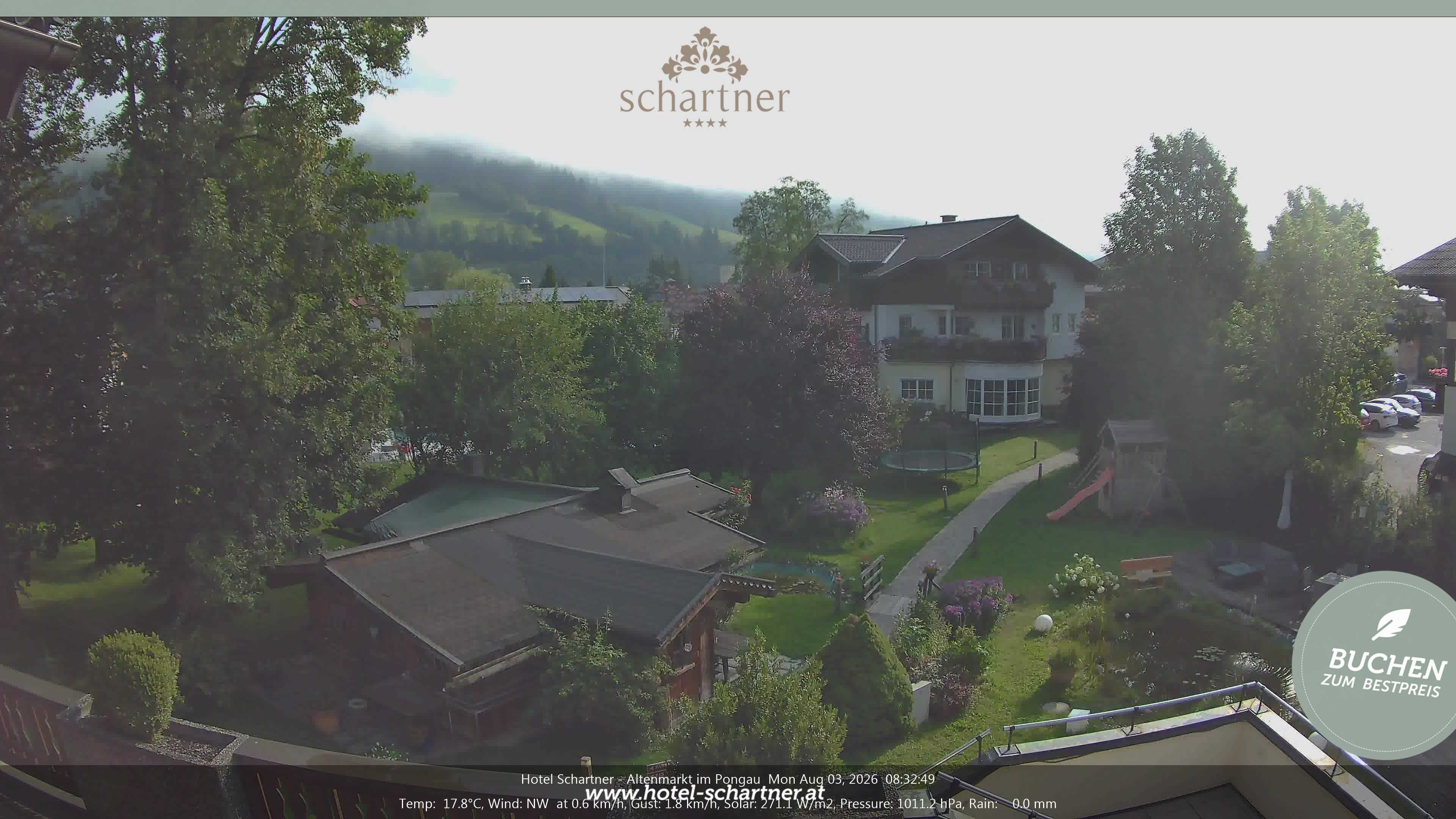Archiv Foto Webcam Altenmarkt: Hotel Schartner