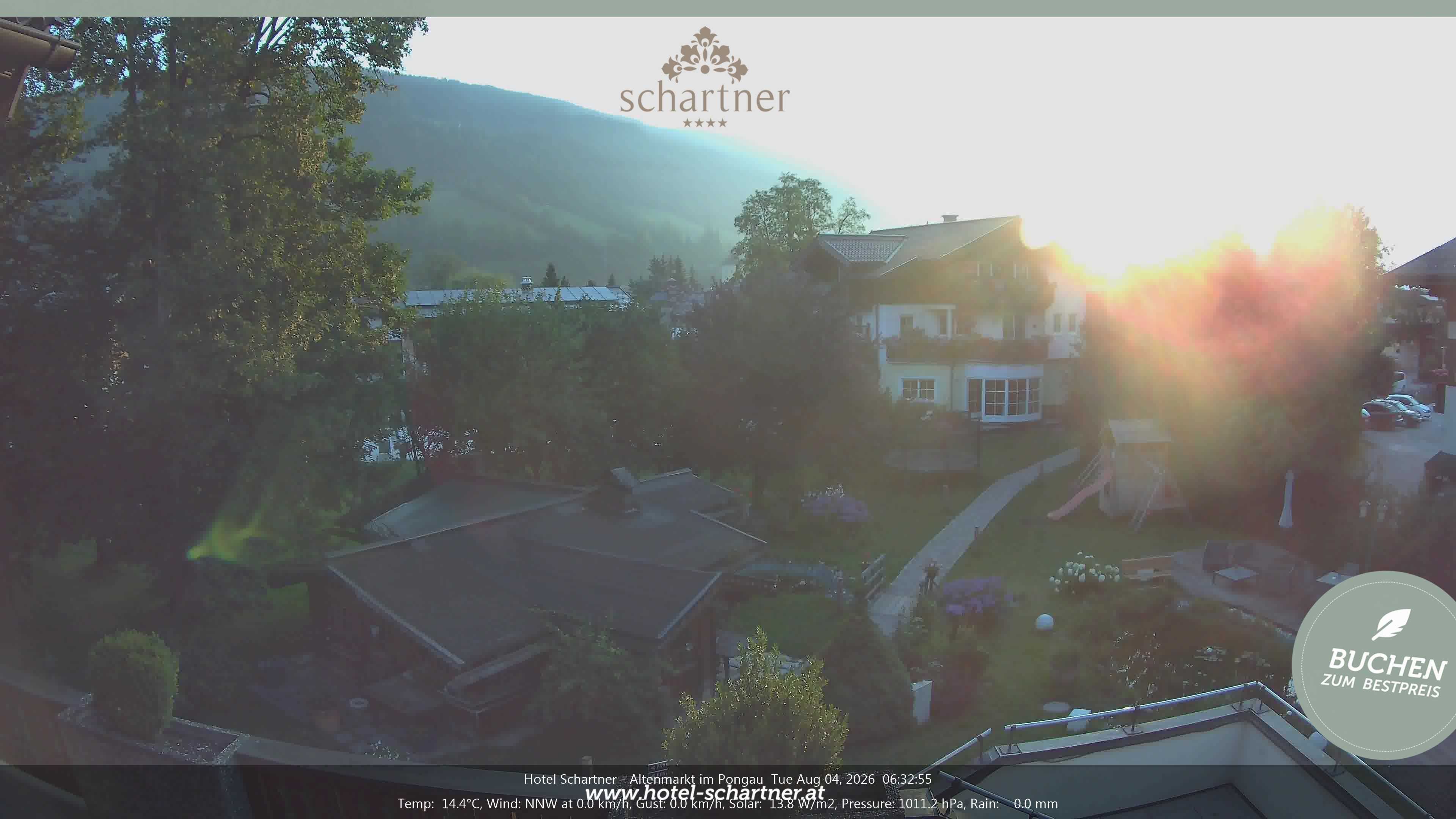 Archived image Webcam Altenmarkt im Pongau: Hotel Schartner