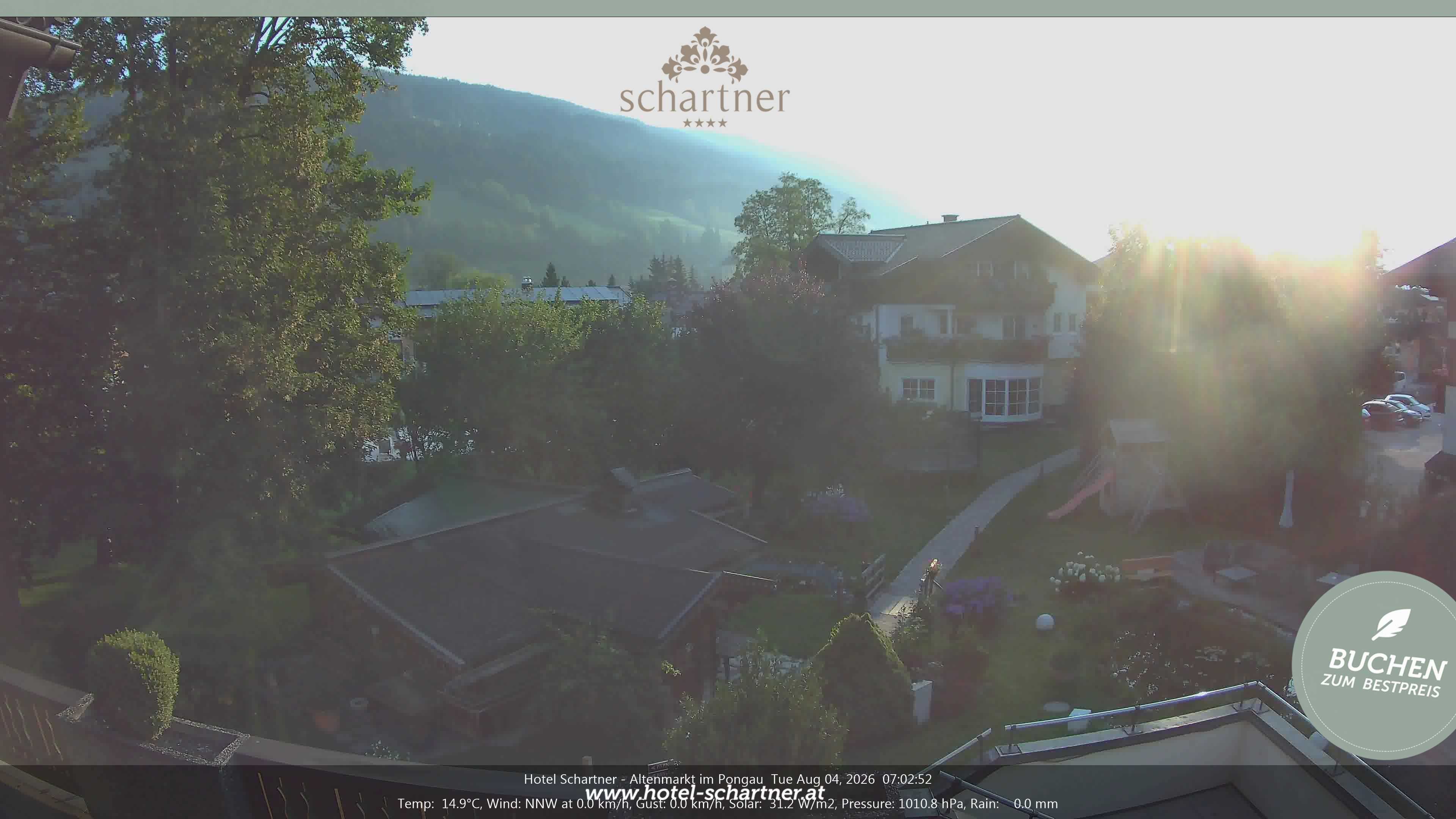 Archived image Webcam Altenmarkt im Pongau: Hotel Schartner