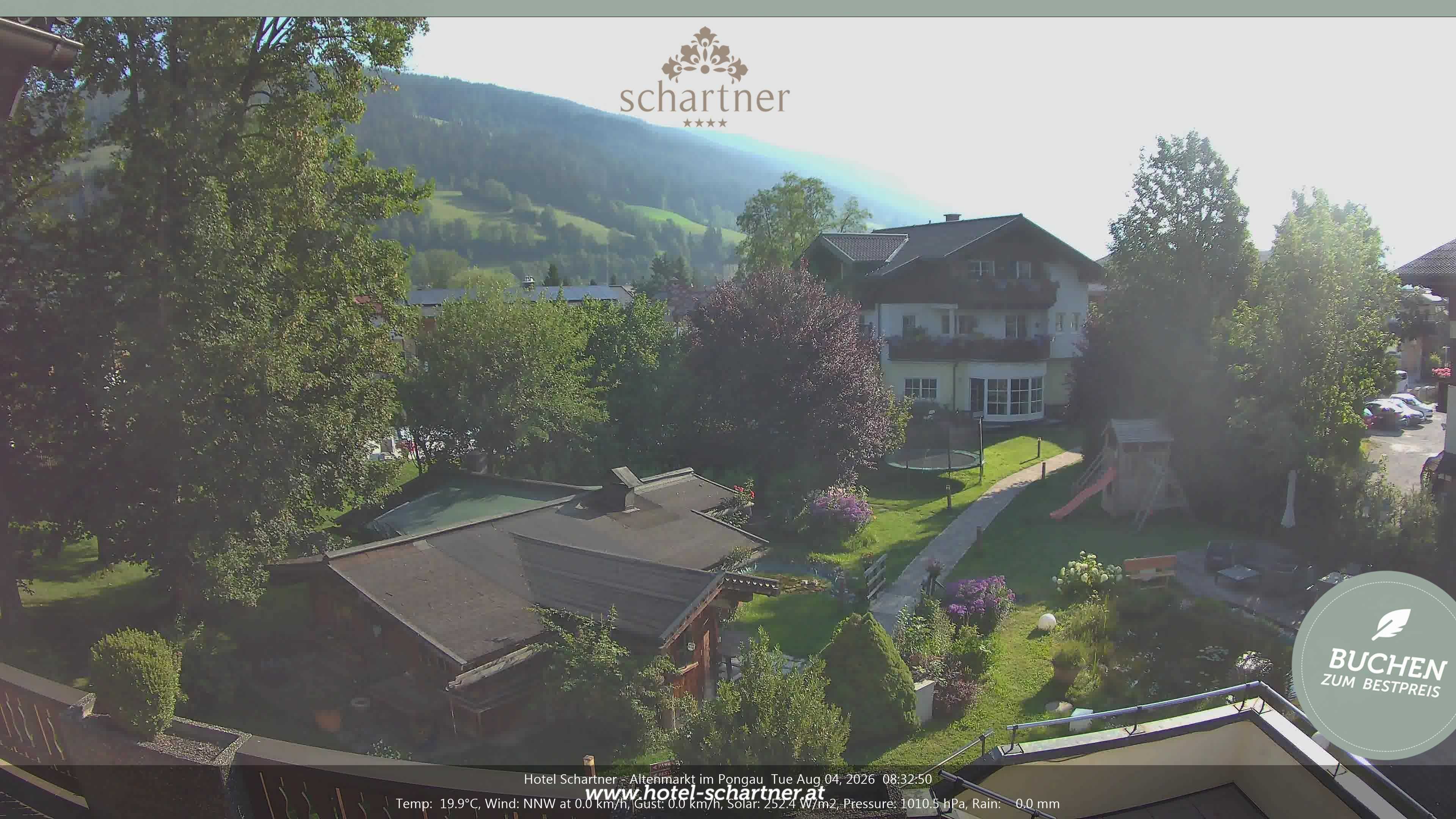 Archived image Webcam Altenmarkt im Pongau: Hotel Schartner