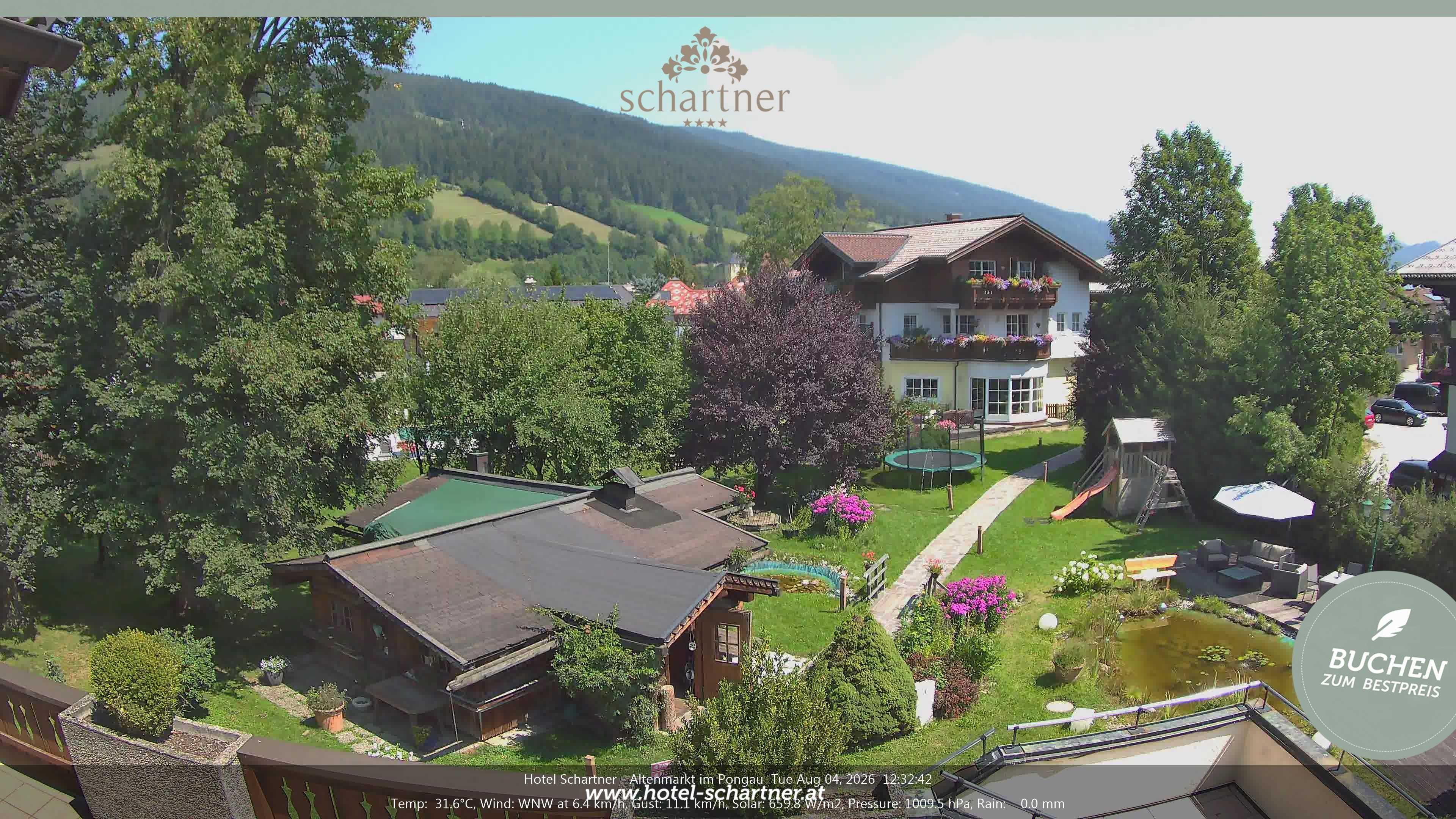 Archived image Webcam Altenmarkt im Pongau: Hotel Schartner
